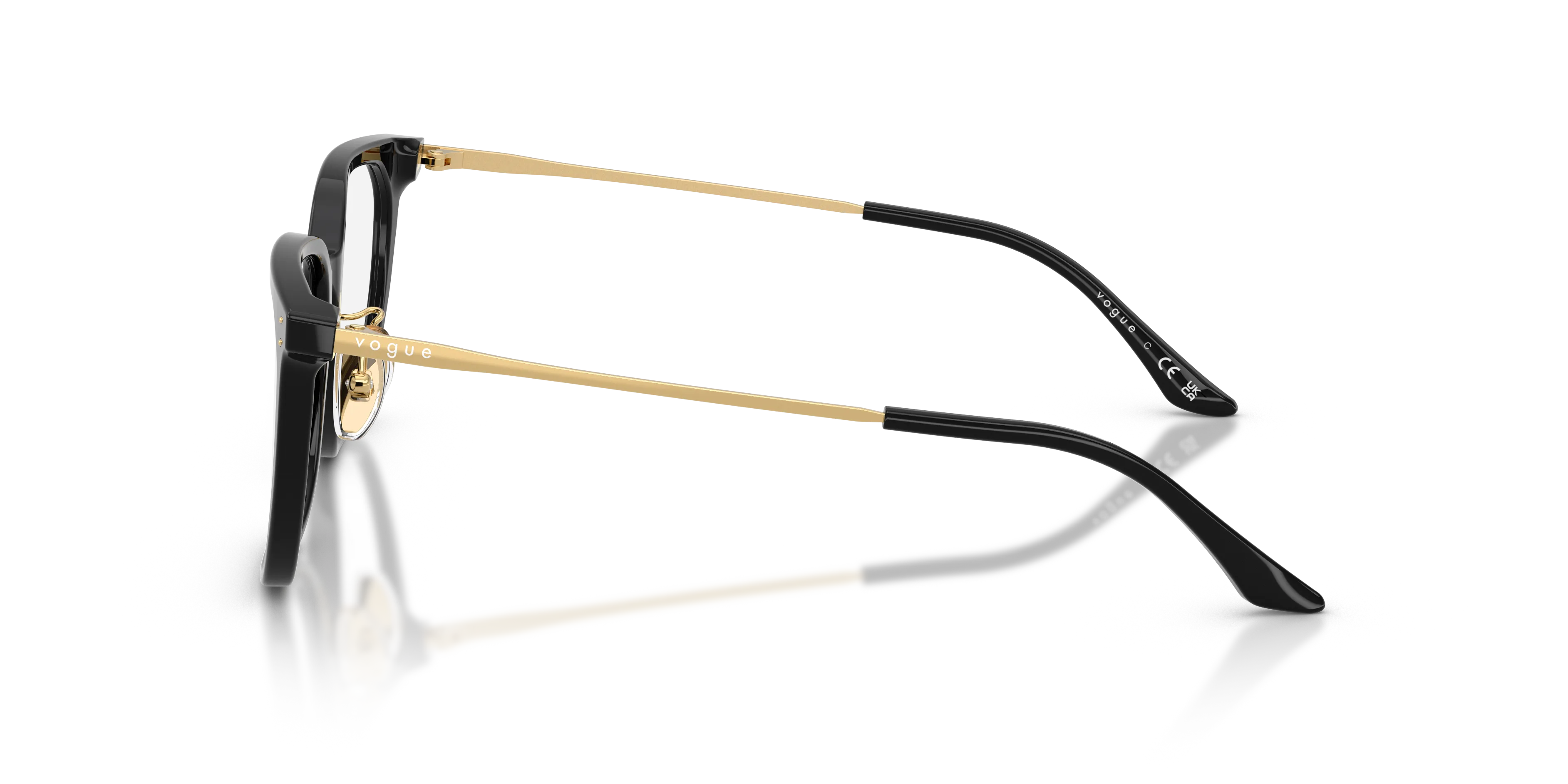 VOGUE EYEWEAR VO5732D W44 Montature da vista Acetato Nero Trasparente Geometrica Normale - immagine 4
