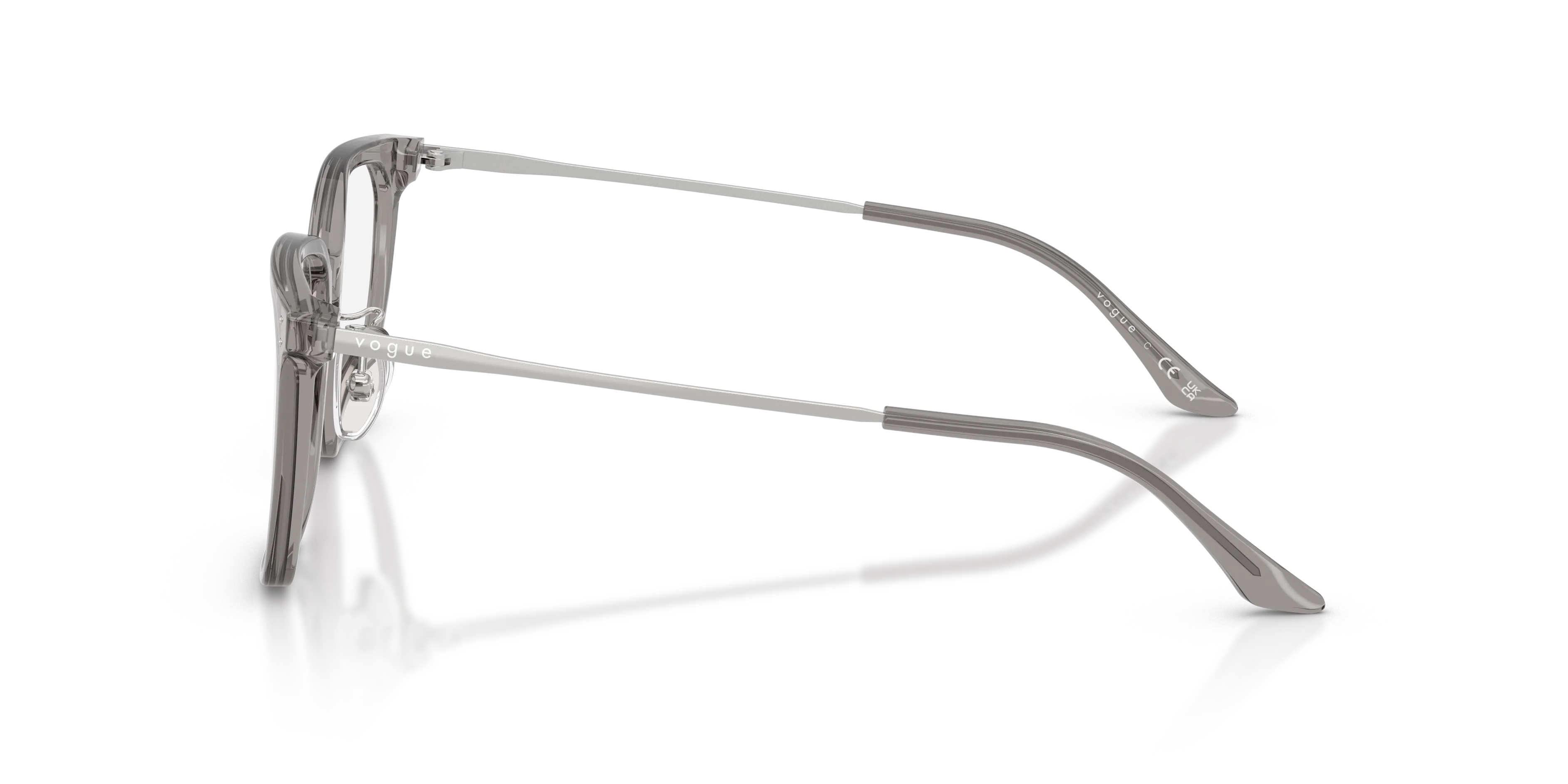 VOGUE EYEWEAR VO5732D 2820 Montature da vista Acetato Grigio Trasparente Geometrica Normale - immagine 4