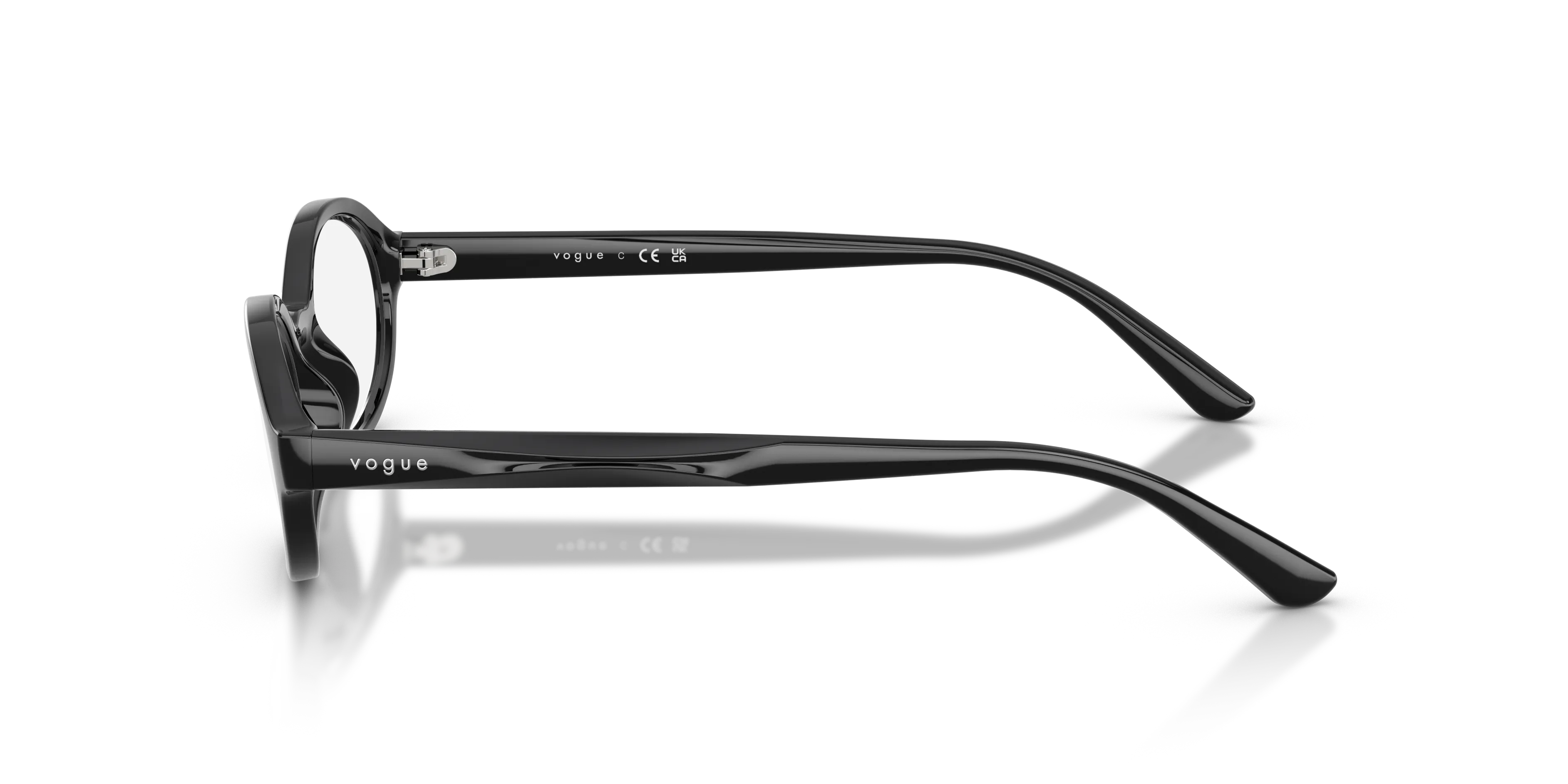 VOGUE EYEWEAR VO5728U W44 Montature da vista Acetato Nero Trasparente Rotonda Normale - immagine 4