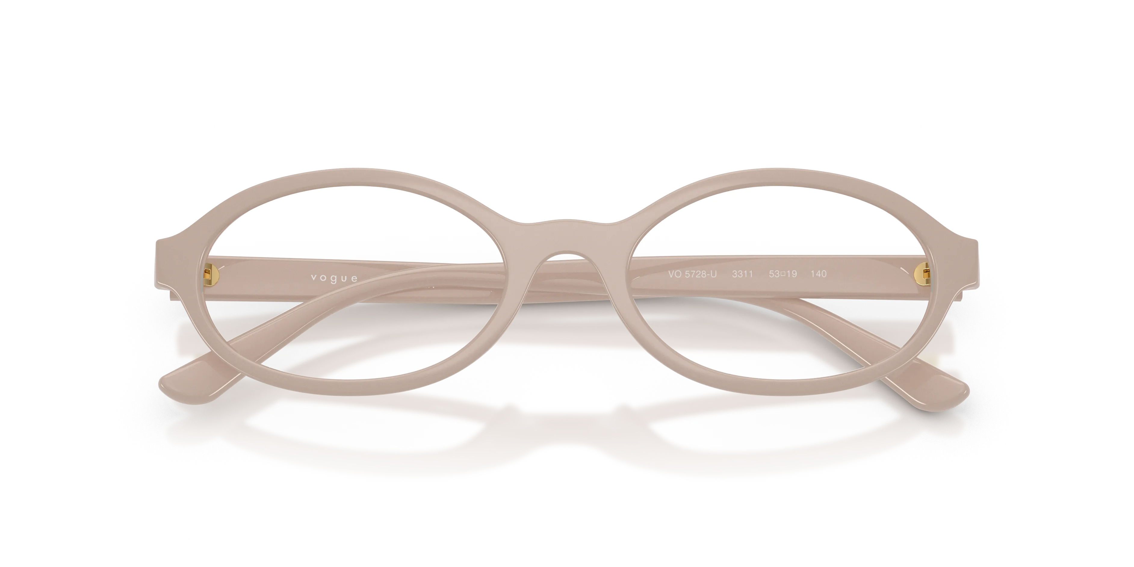 VOGUE EYEWEAR VO5728U 3311 Montature da vista Acetato Beige Trasparente Rotonda Normale - immagine 2