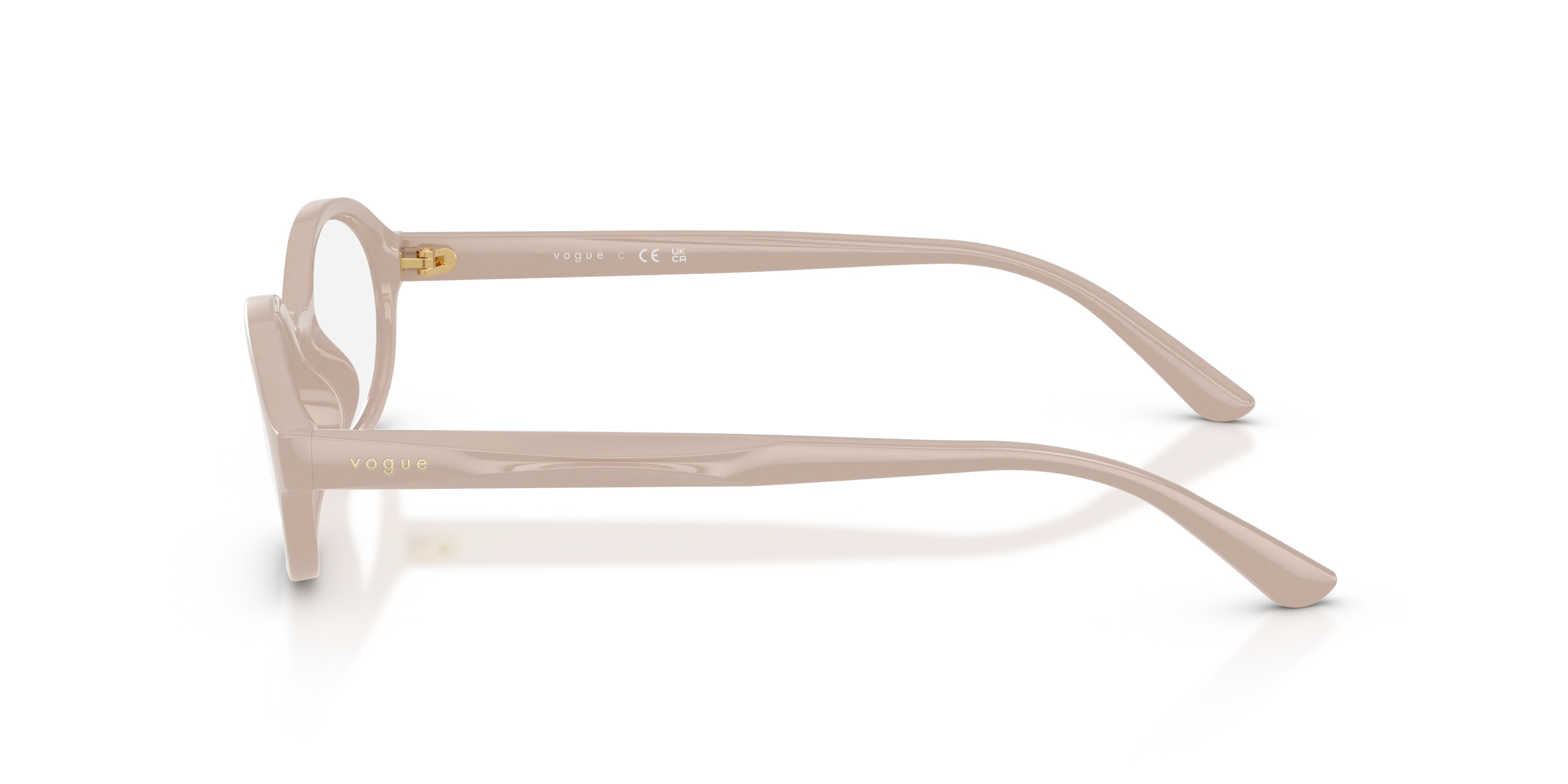 VOGUE EYEWEAR VO5728U 3311 Montature da vista Acetato Beige Trasparente Rotonda Normale - immagine 4