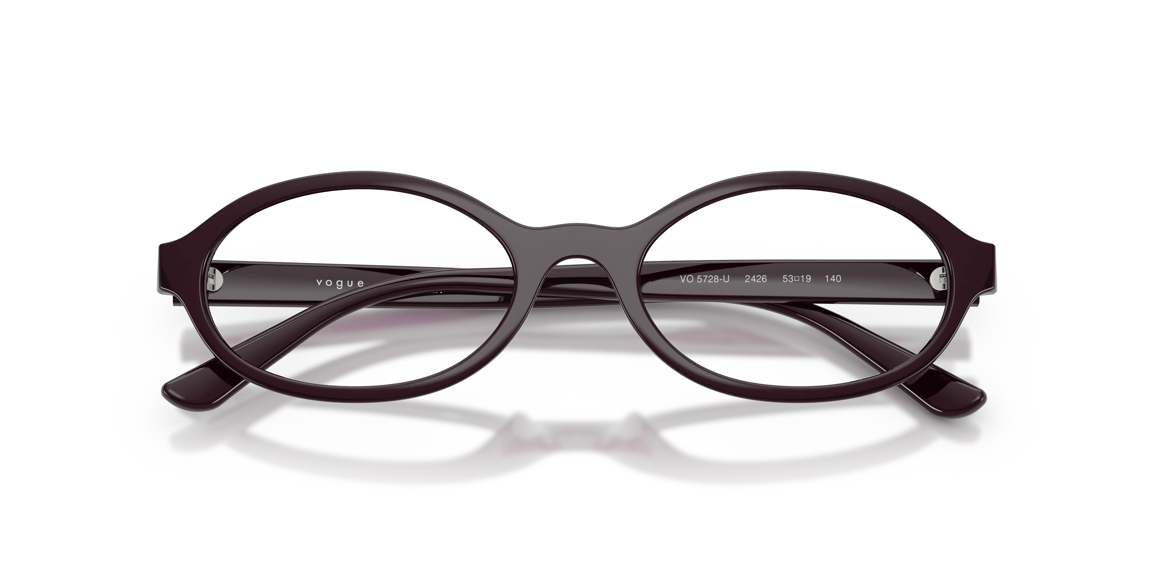 VOGUE EYEWEAR VO5728U 2426 Montature da vista Acetato Viola Trasparente Rotonda Normale - immagine 2