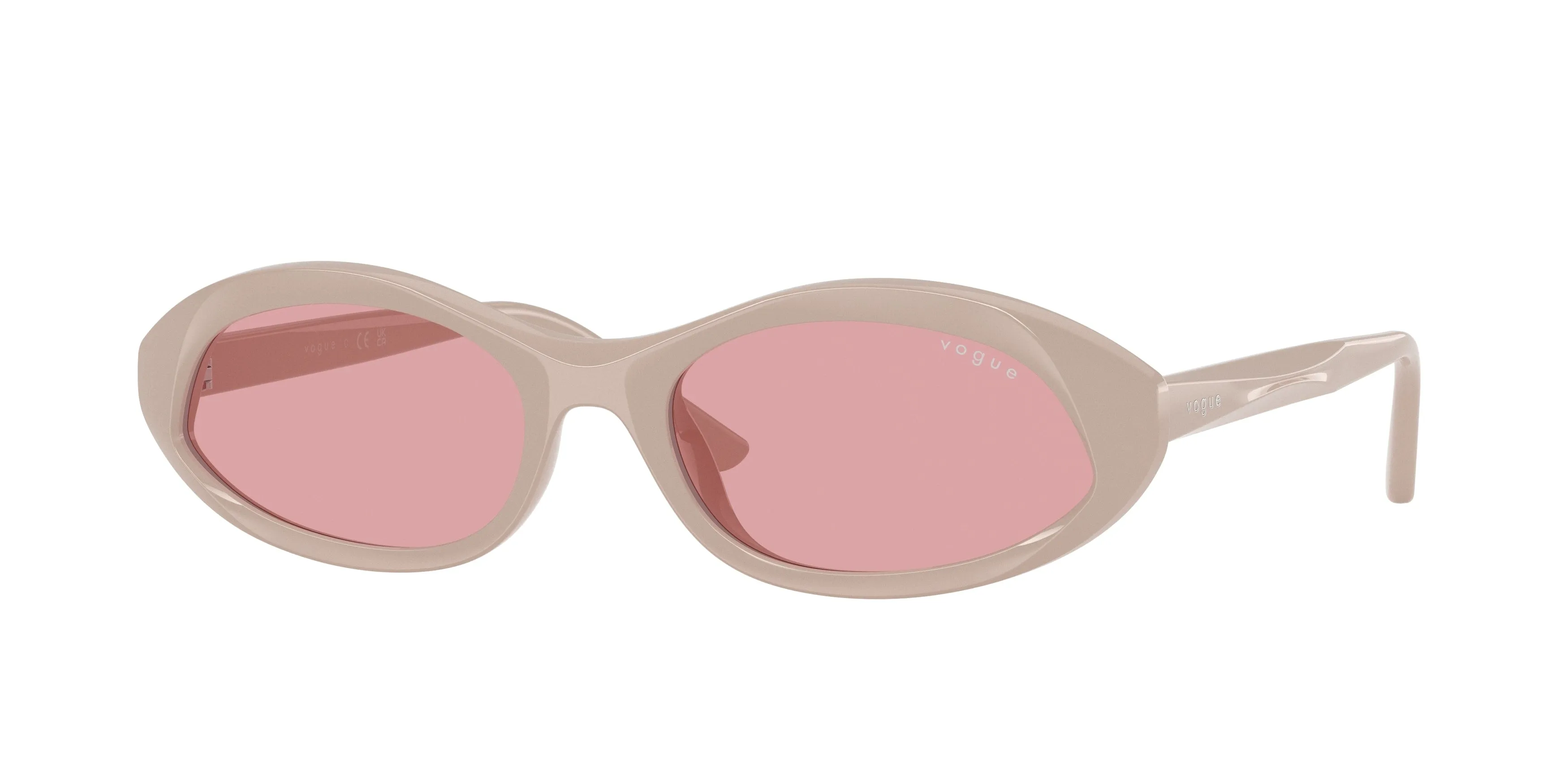 VOGUE EYEWEAR VO5727SU 331184 Occhiali da sole Acetato Beige Viola Rotonda Normale - immagine 1