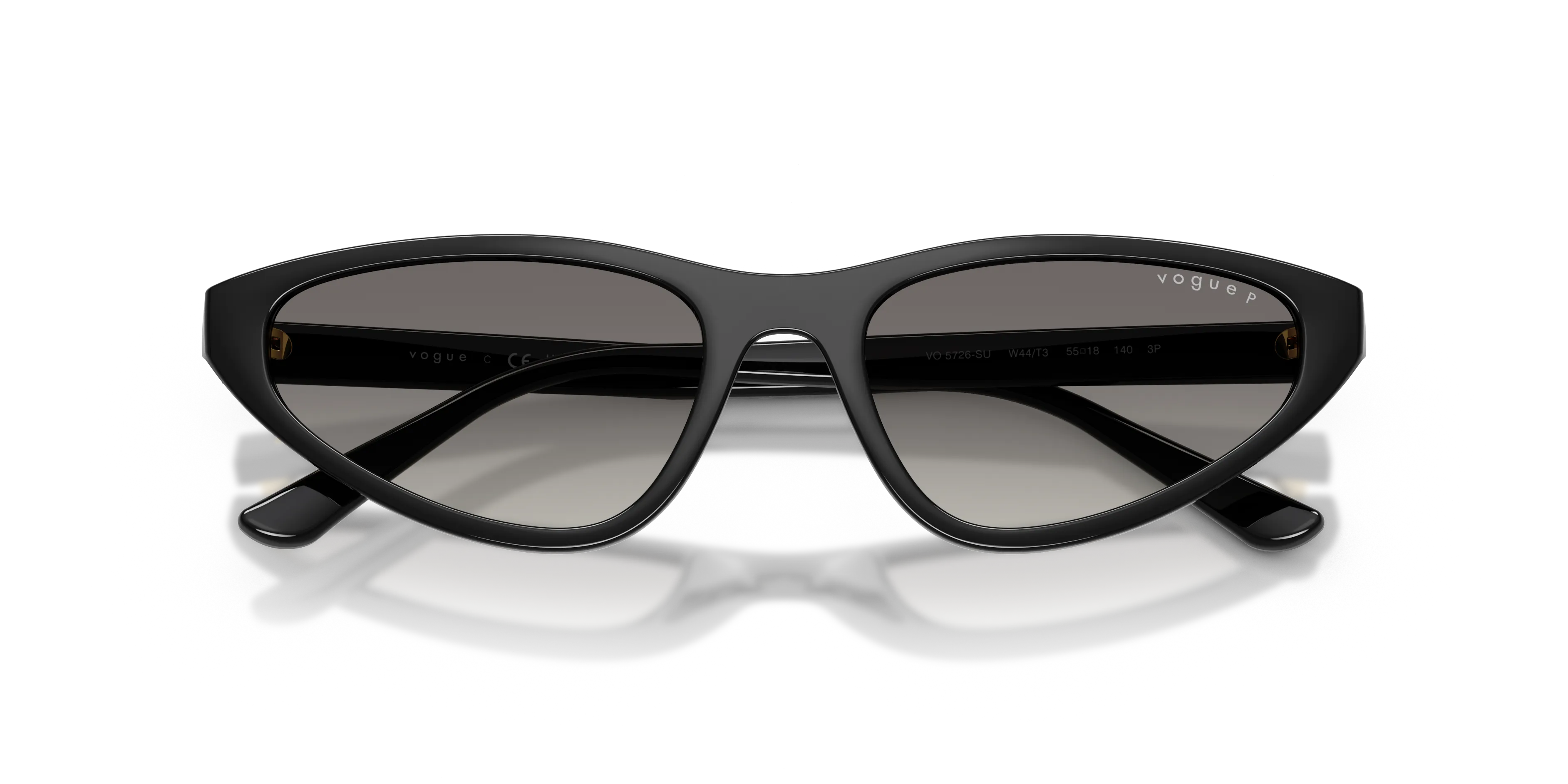 VOGUE EYEWEAR VO5726SU W44/T3 Occhiali da sole Acetato Nero Grigio Cat Eye Polarizzata - immagine 2