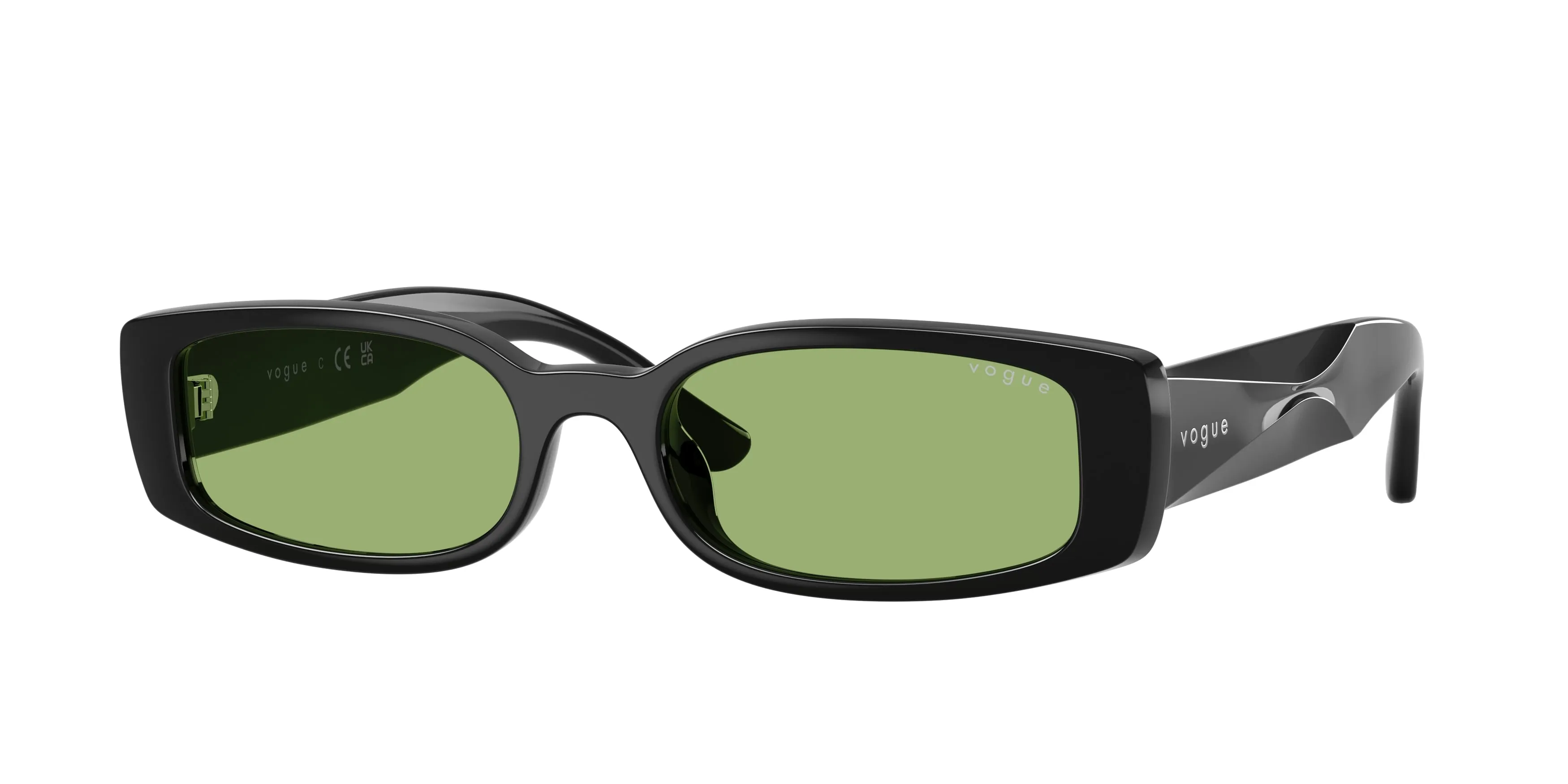 VOGUE EYEWEAR VO5725SU W44/2 Occhiali da sole Acetato Nero Verde Squadrata Normale - immagine 1