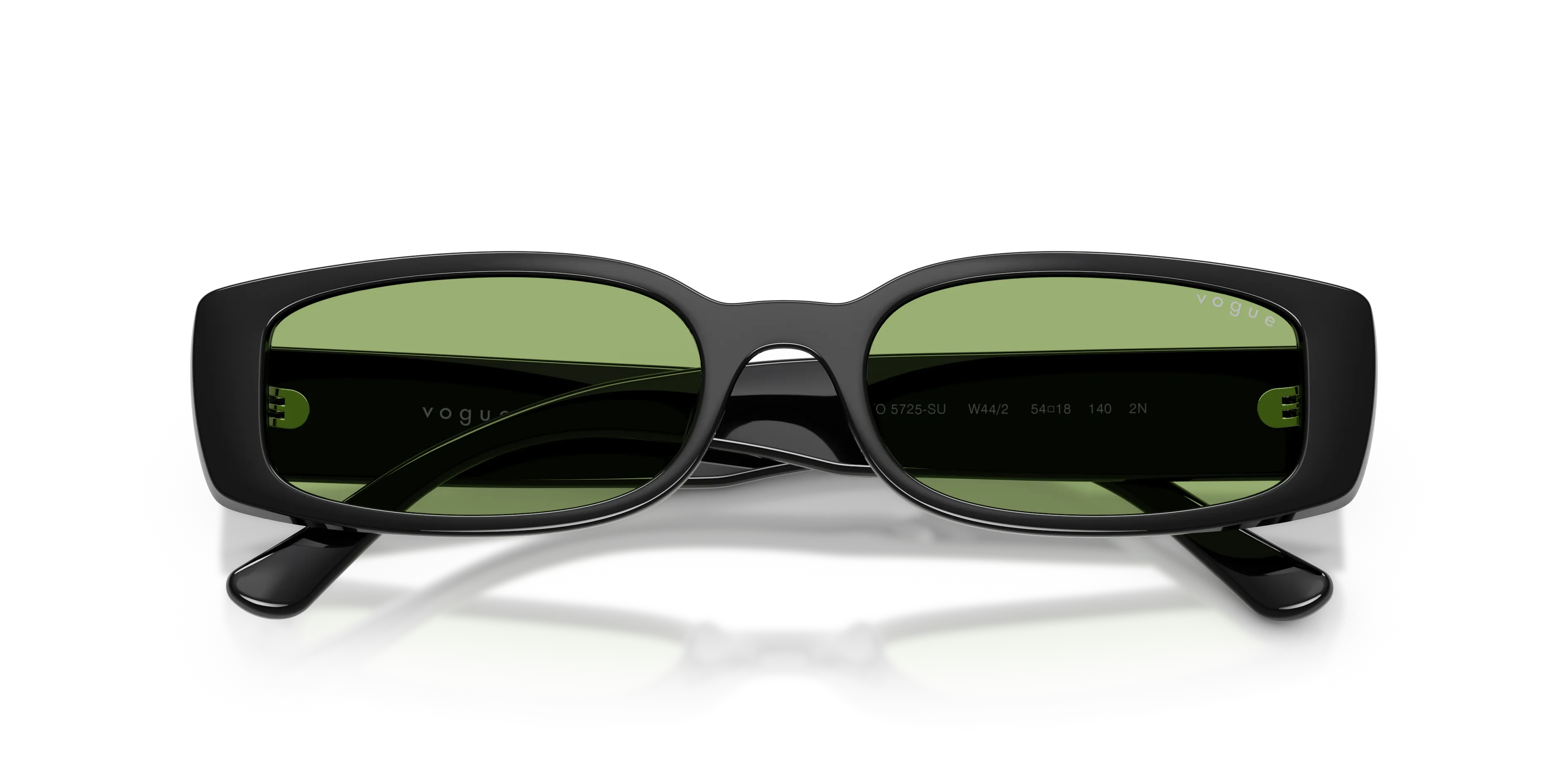VOGUE EYEWEAR VO5725SU W44/2 Occhiali da sole Acetato Nero Verde Squadrata Normale - immagine 2
