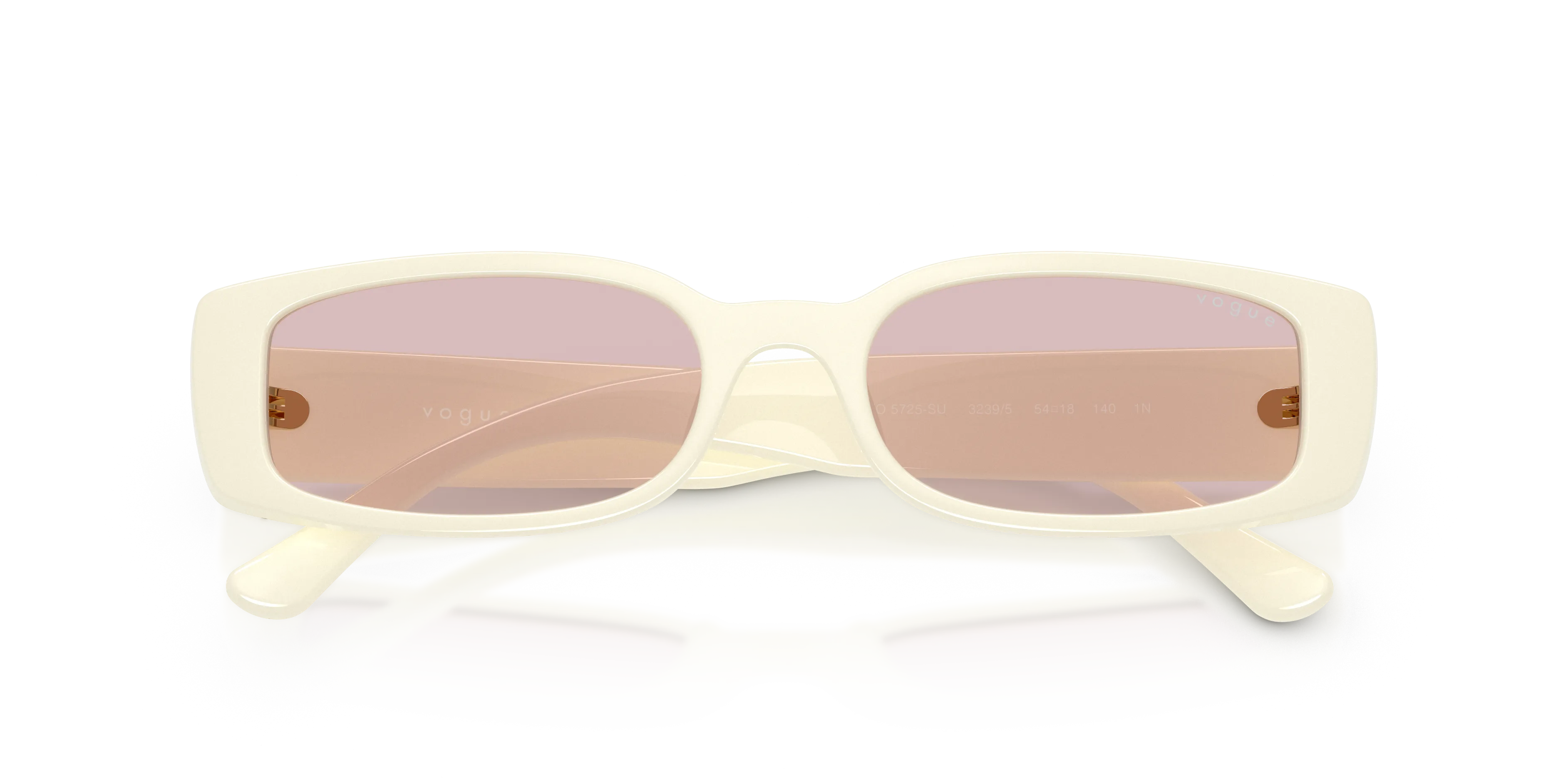 VOGUE EYEWEAR VO5725SU 3239/5 Occhiali da sole Acetato Bianco Rosa Squadrata Normale - immagine 2