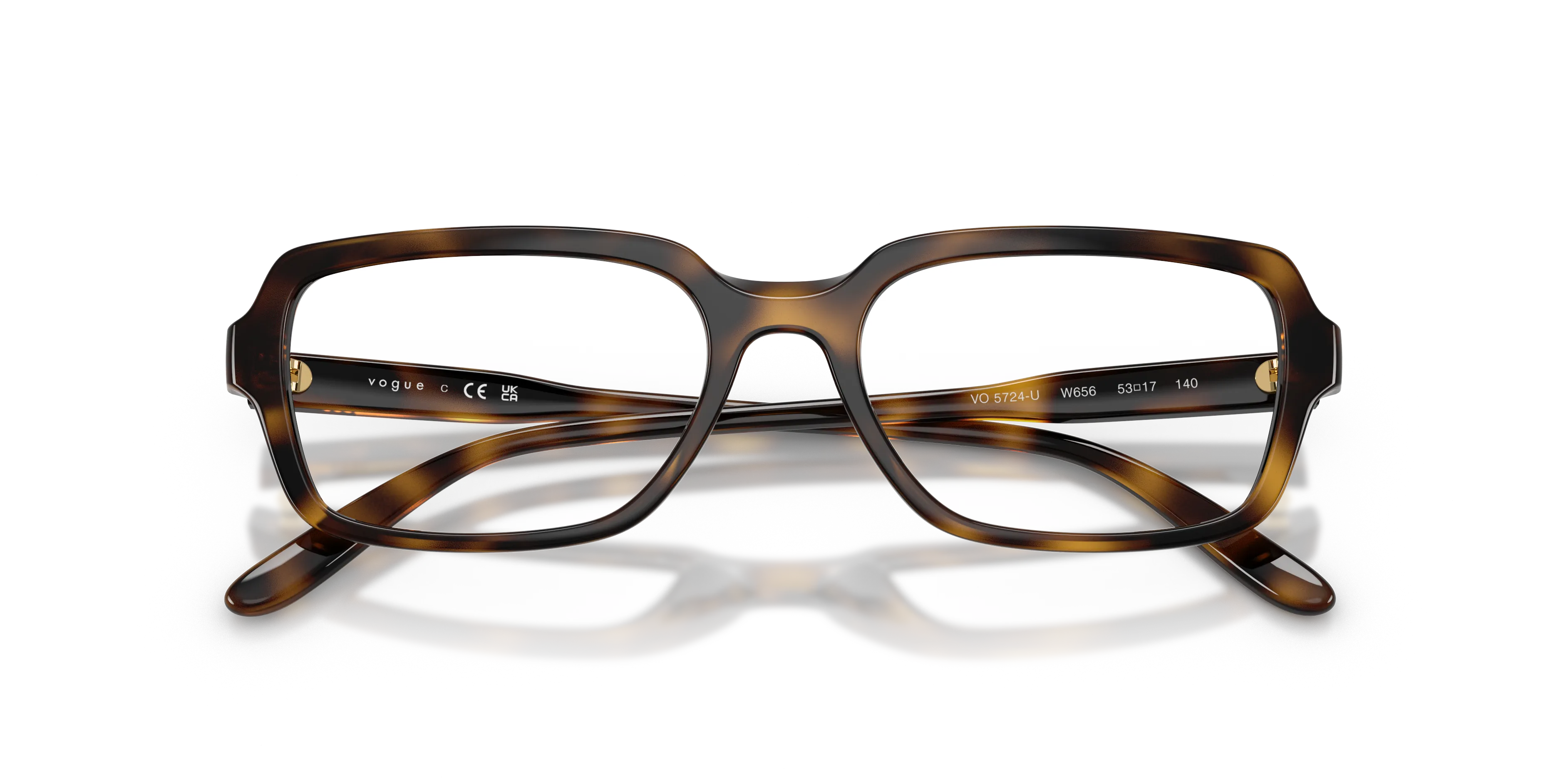 VOGUE EYEWEAR VO5724U W656 Montature da vista Acetato Marrone Trasparente Pillow Normale - immagine 2