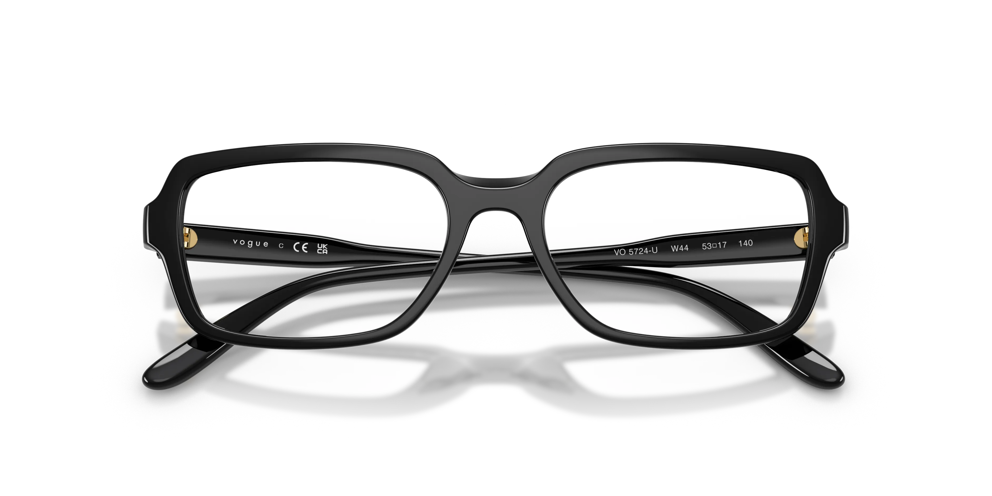VOGUE EYEWEAR VO5724U W44 Montature da vista Acetato Nero Trasparente Pillow Normale - immagine 2