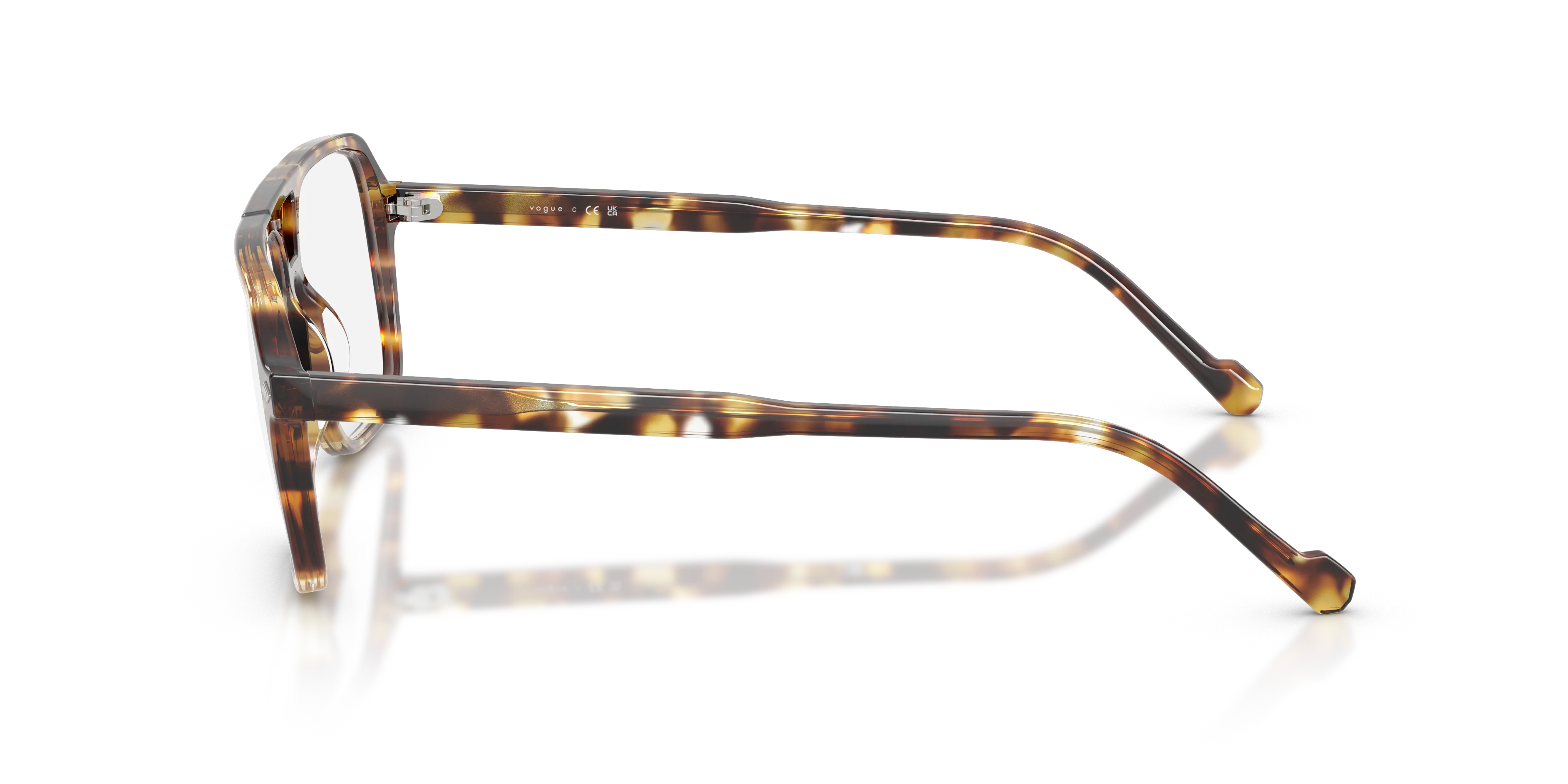 VOGUE EYEWEAR VO5709 3186 Montature da vista Acetato Marrone Trasparente Pillow Normale - immagine 4