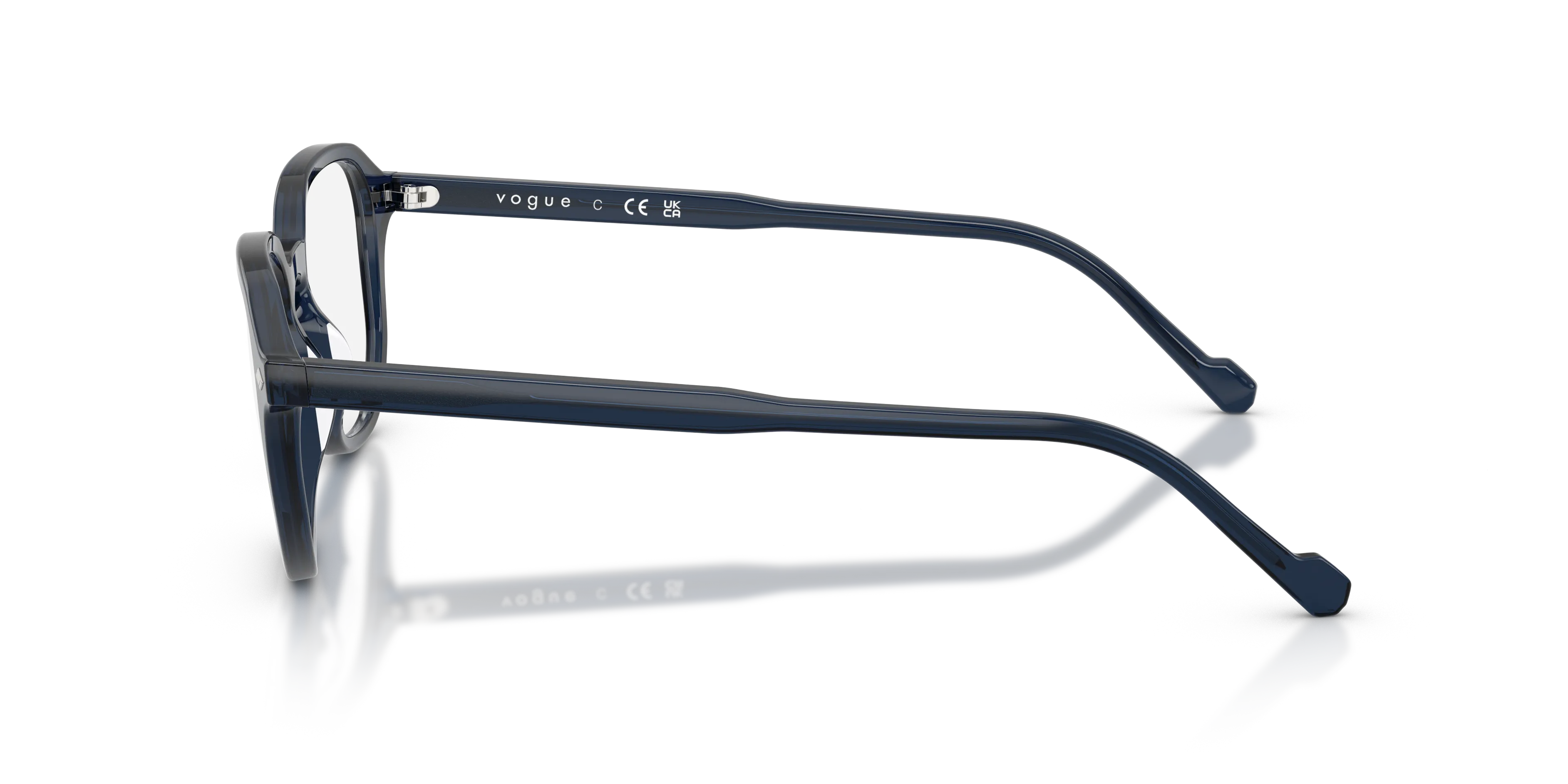 VOGUE EYEWEAR VO5708 3143 Montature da vista Acetato Blu Trasparente Geometrica Normale - immagine 4