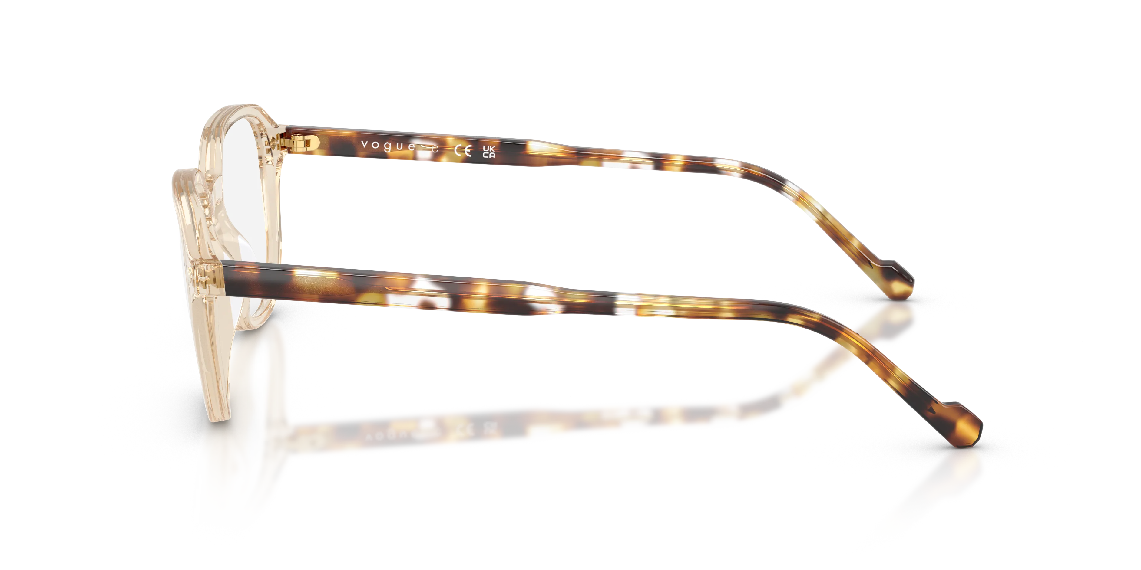 VOGUE EYEWEAR VO5708 2990 Montature da vista Acetato Marrone Trasparente Geometrica Normale - immagine 4