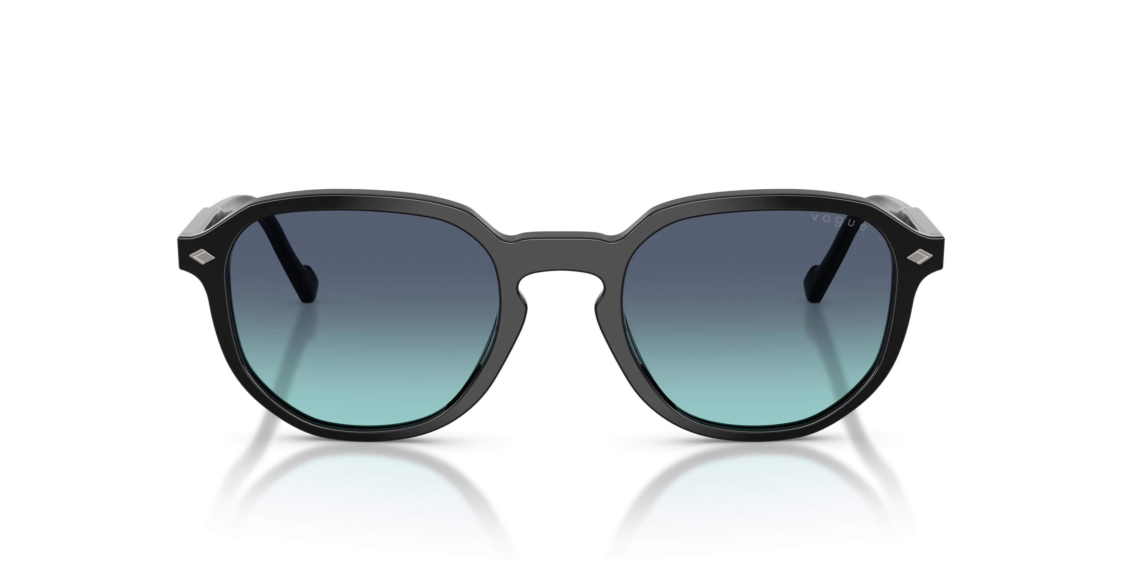 VOGUE EYEWEAR VO5707S W44/4S Occhiali da sole Acetato Nero Blu Geometrica Normale Sfumato - immagine 3
