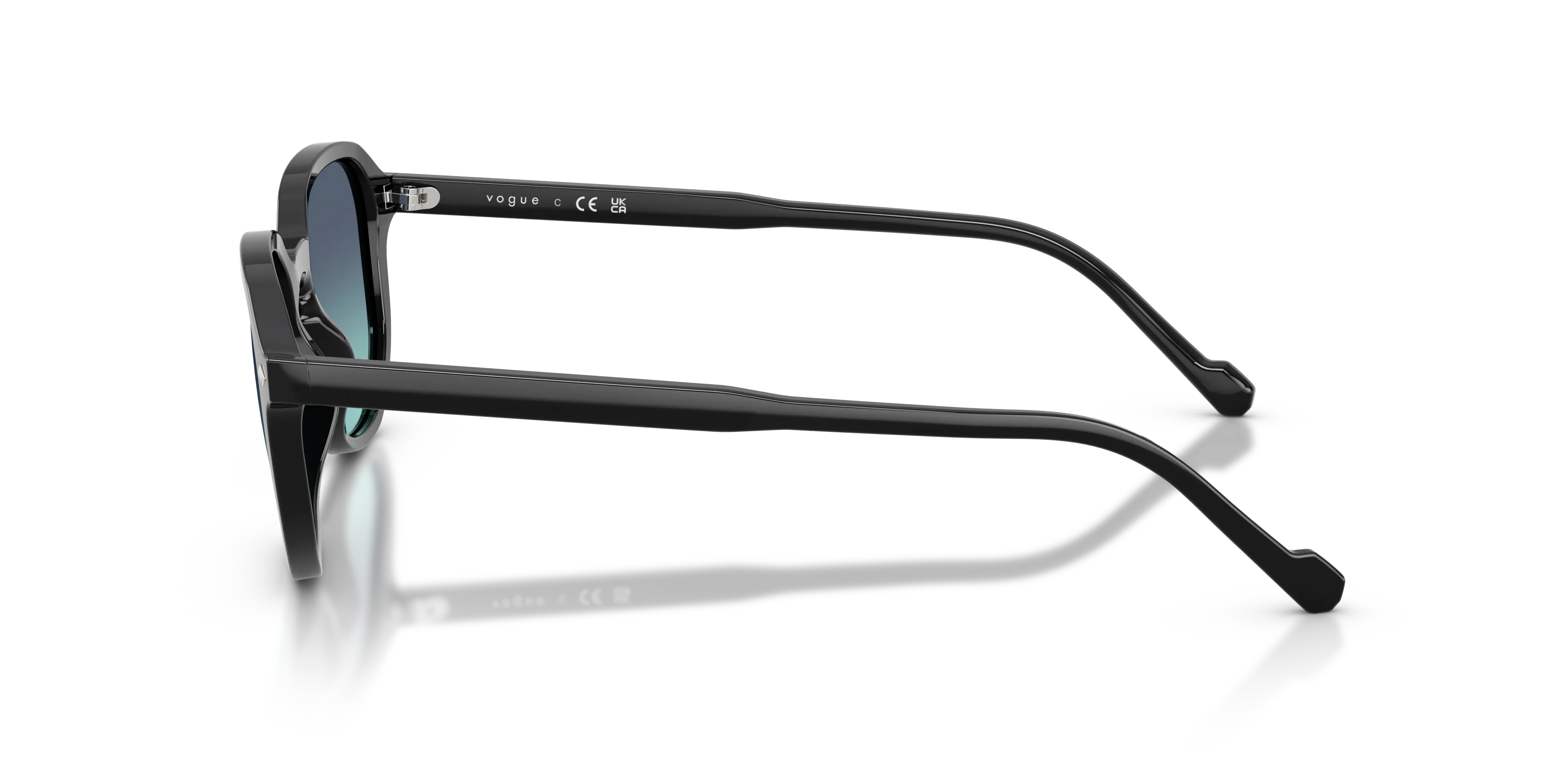 VOGUE EYEWEAR VO5707S W44/4S Occhiali da sole Acetato Nero Blu Geometrica Normale Sfumato - immagine 4
