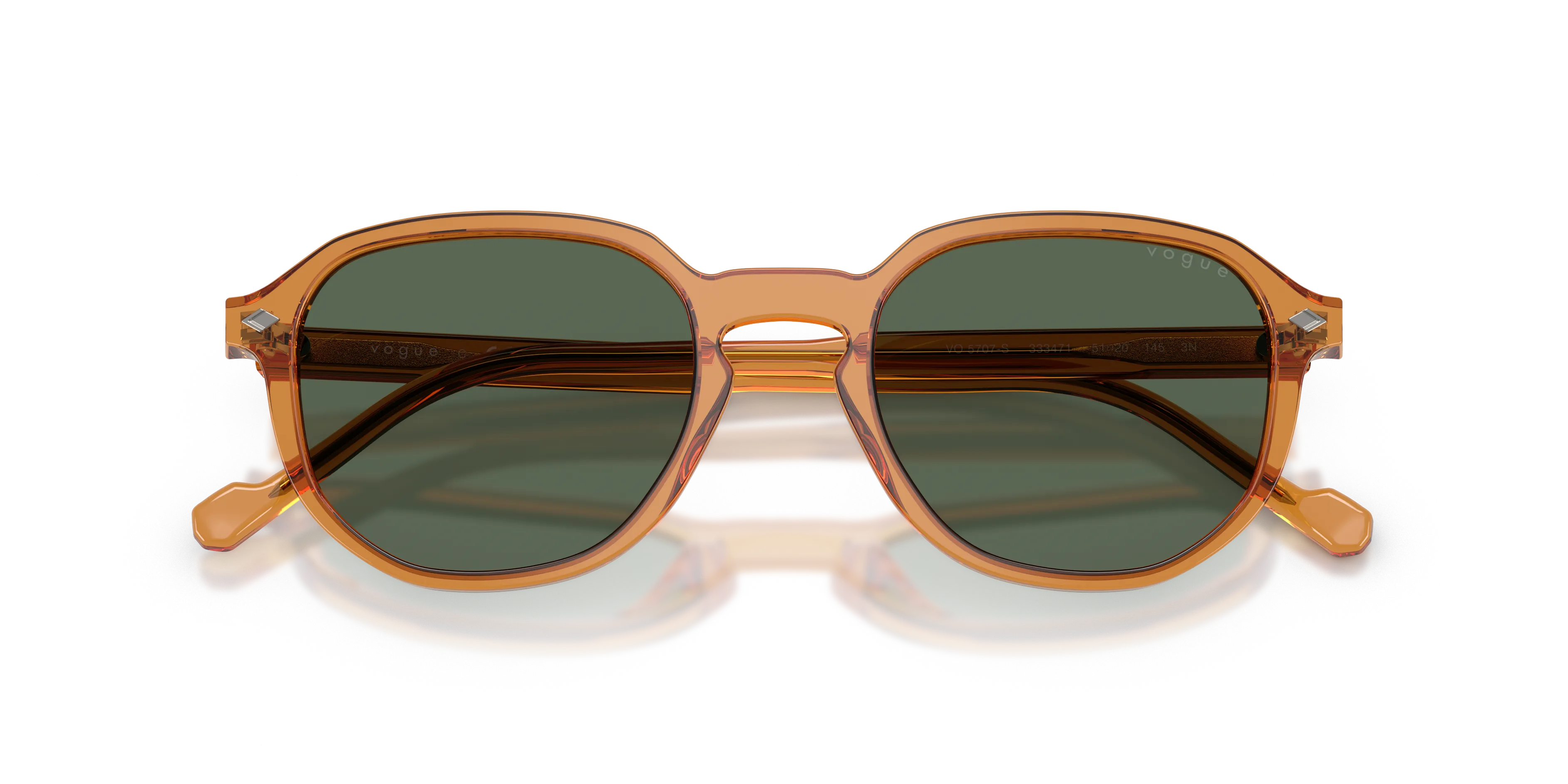 VOGUE EYEWEAR VO5707S 333471 Occhiali da sole Acetato Giallo Verde Geometrica Normale - immagine 2