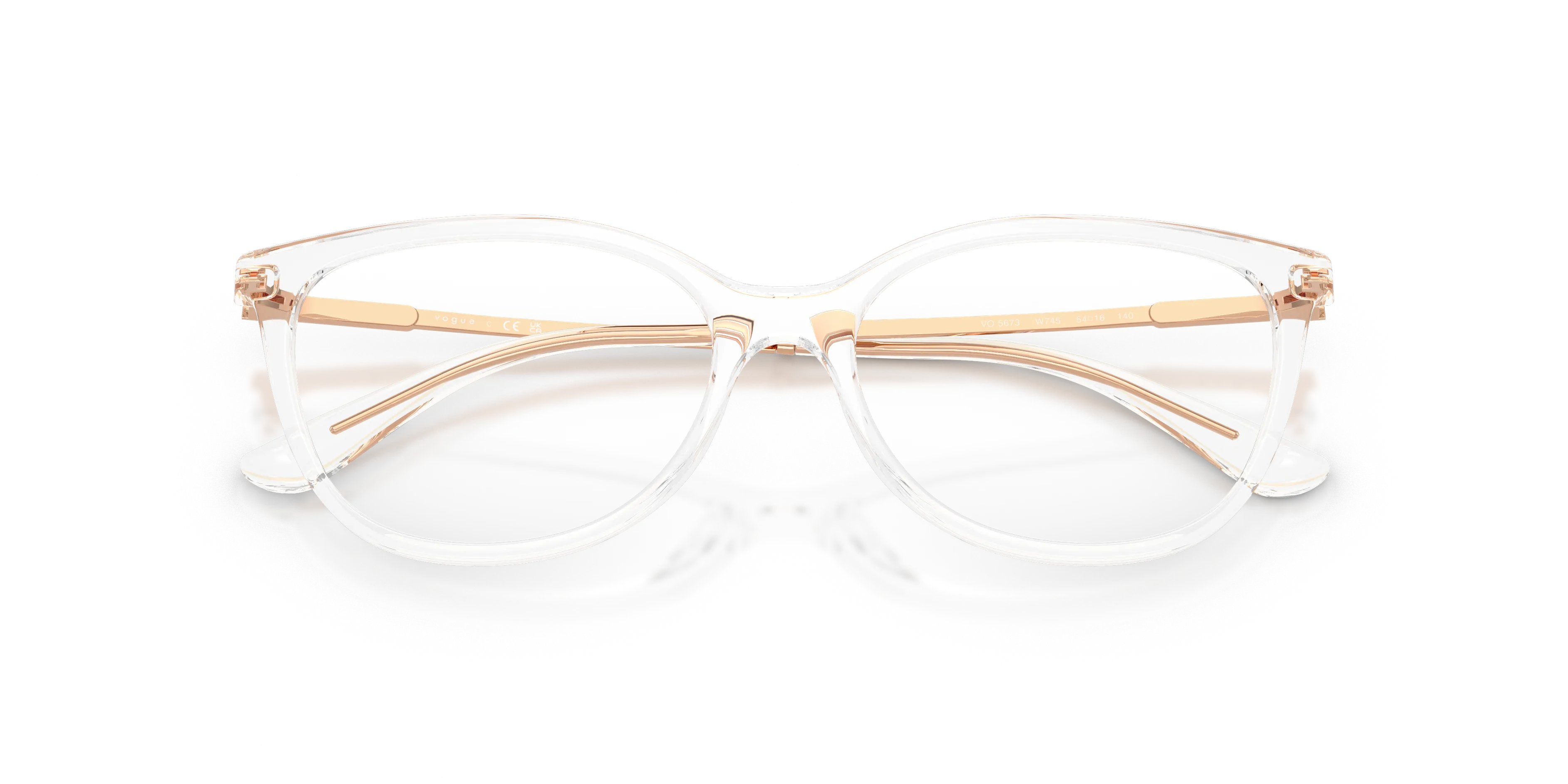 VOGUE EYEWEAR VO5673 W745 Montature da vista Nylon Trasparente Trasparente Rotonda Normale - immagine 2
