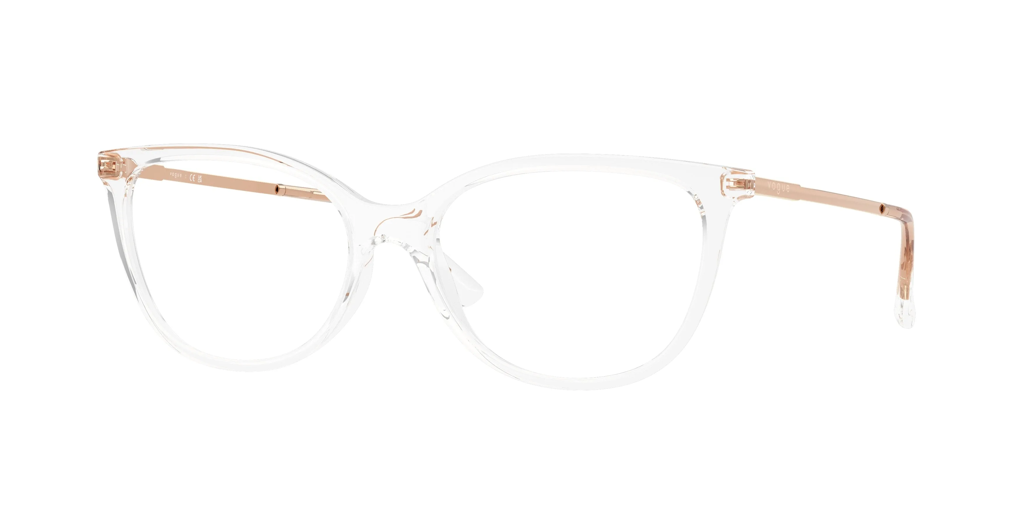 VOGUE EYEWEAR VO5673 W745 Montature da vista Nylon Trasparente Trasparente Rotonda Normale - immagine 1