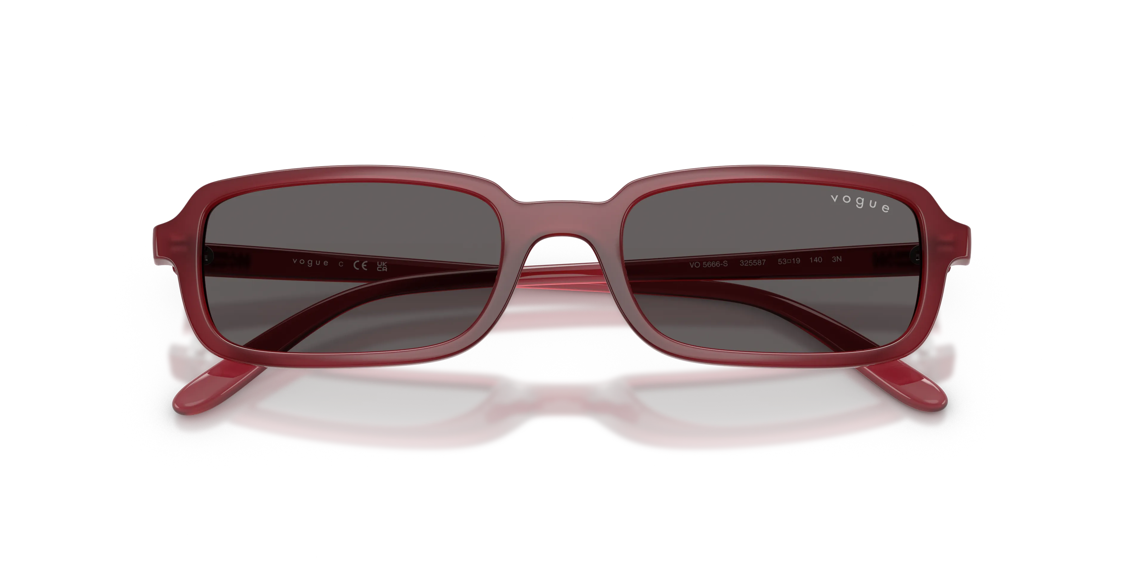 VOGUE EYEWEAR VO5666S 325587 Occhiali da sole Nylon Rosso Grigio Pillow Normale - immagine 2