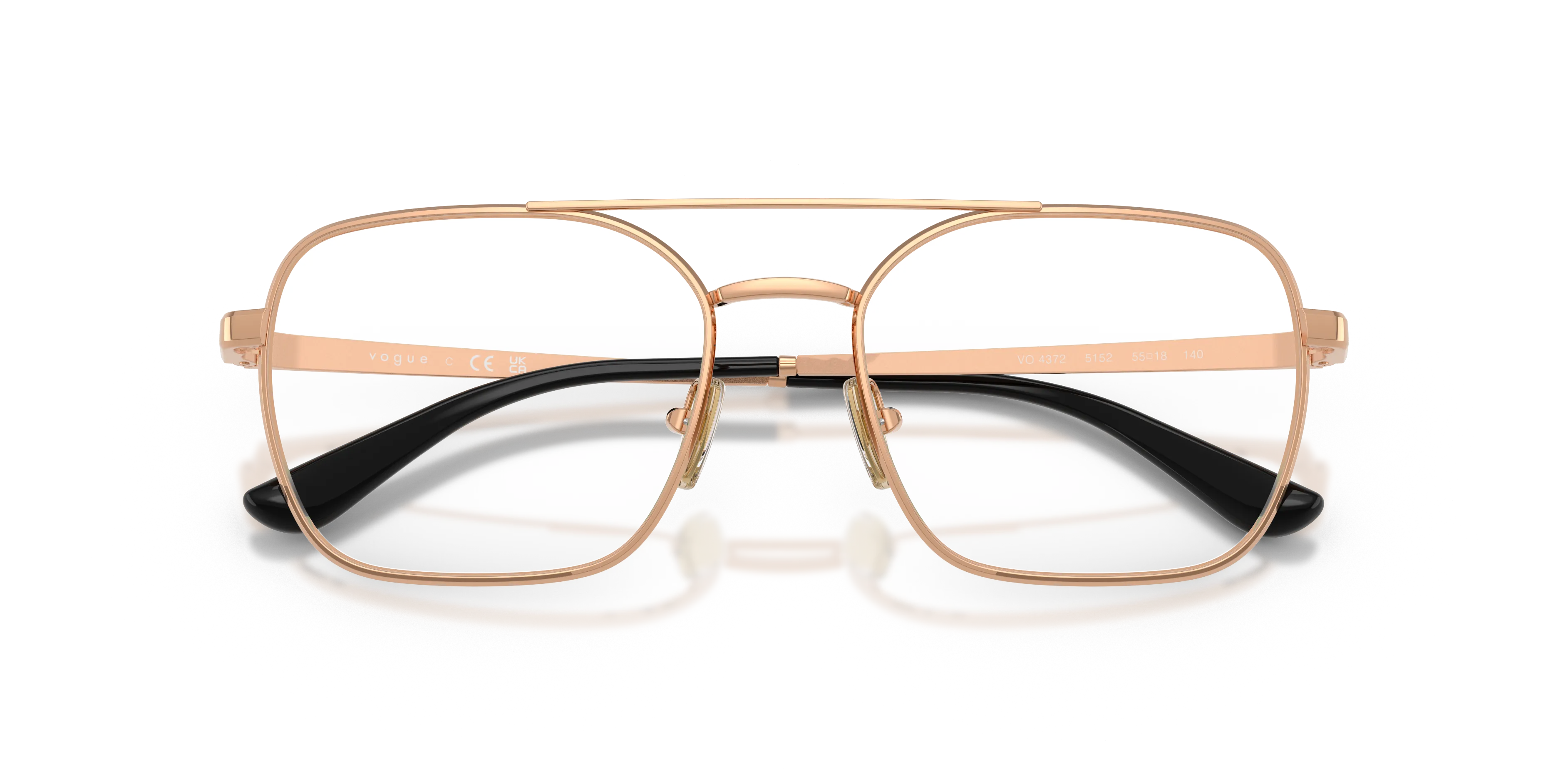 VOGUE EYEWEAR VO4372 5152 Montature da vista Metallo Oro Trasparente Squadrata Normale - immagine 2