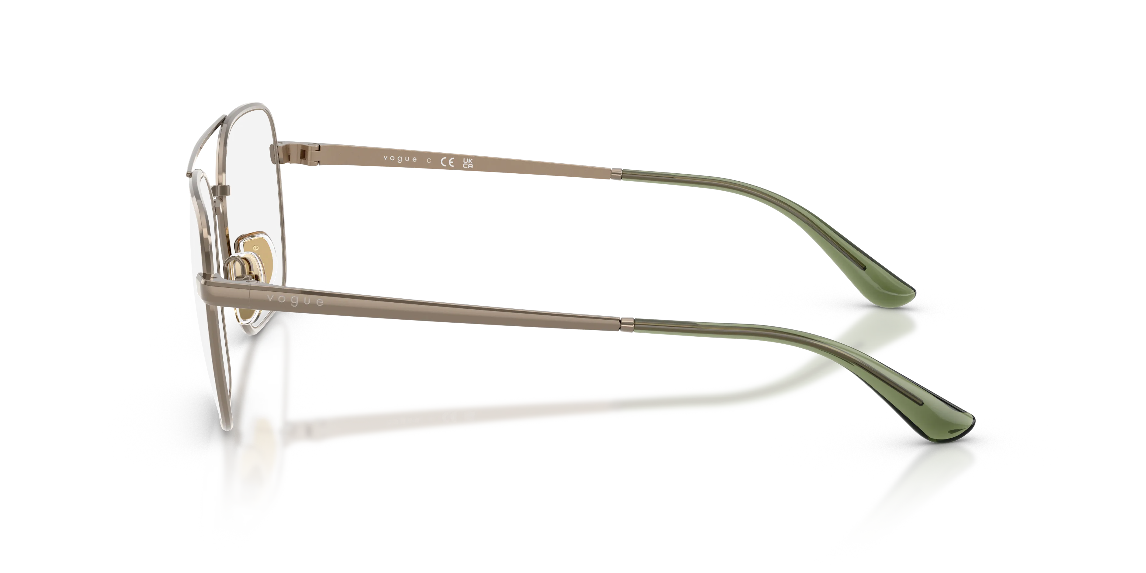 VOGUE EYEWEAR VO4372 5138 Montature da vista Metallo Marrone Trasparente Squadrata Normale - immagine 4