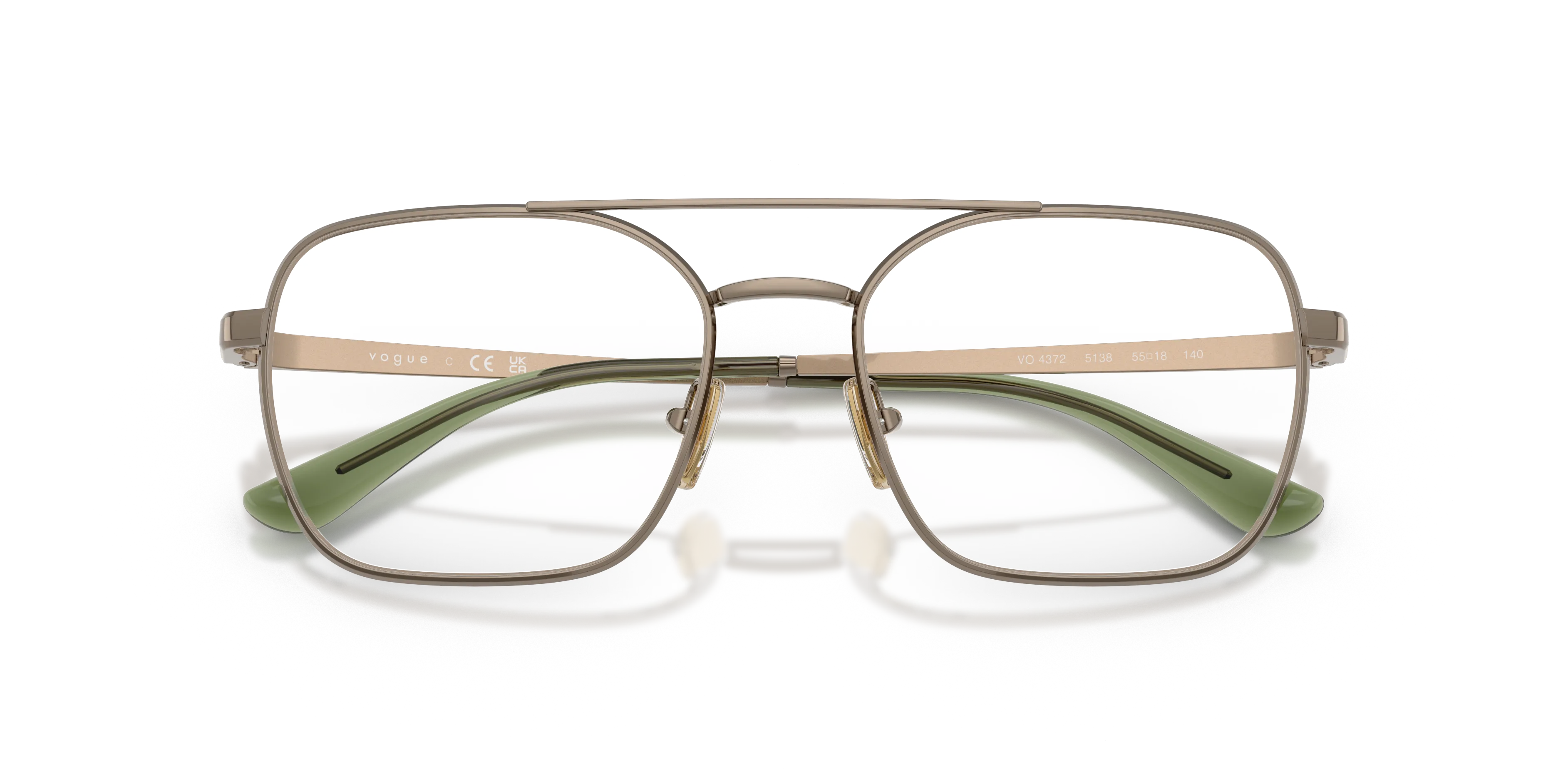 VOGUE EYEWEAR VO4372 5138 Montature da vista Metallo Marrone Trasparente Squadrata Normale - immagine 2