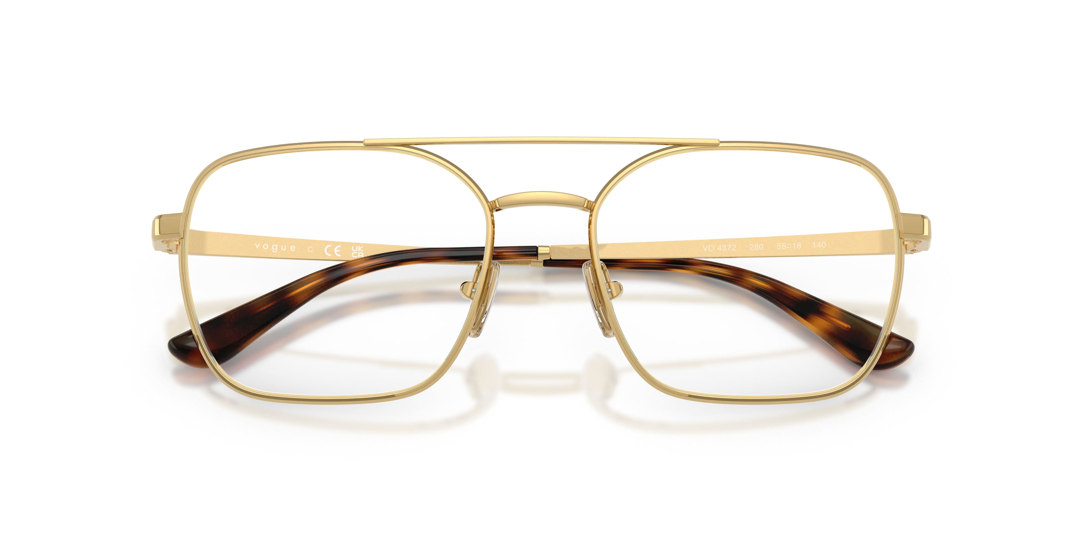 VOGUE EYEWEAR VO4372 280 Montature da vista Metallo Oro Trasparente Squadrata Normale - immagine 2