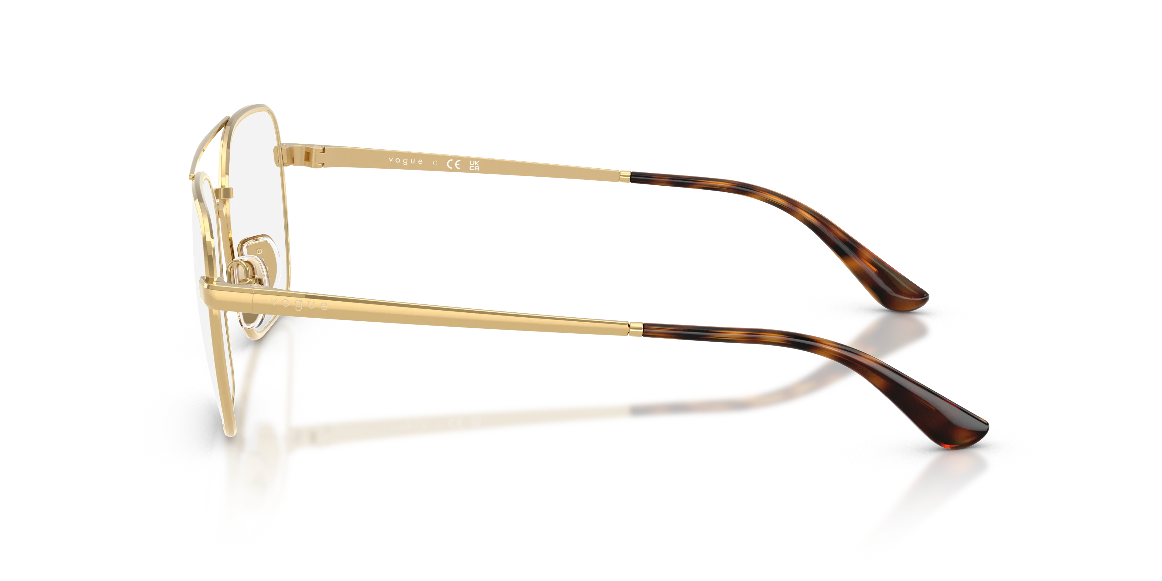 VOGUE EYEWEAR VO4372 280 Montature da vista Metallo Oro Trasparente Squadrata Normale - immagine 4