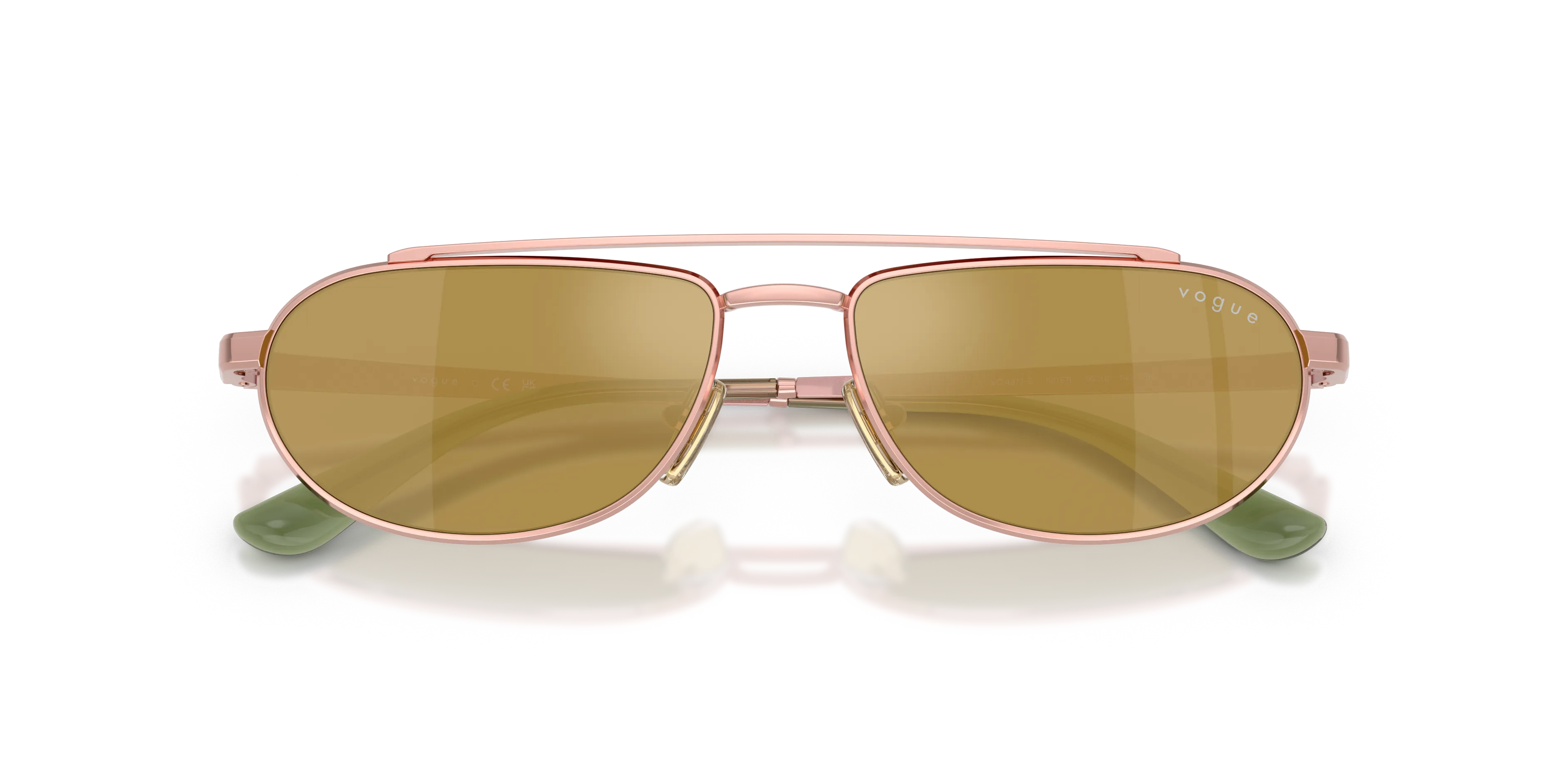 VOGUE EYEWEAR VO4371S 52167I Occhiali da sole Metallo Rosa Marrone Geometrica Specchiate - immagine 2