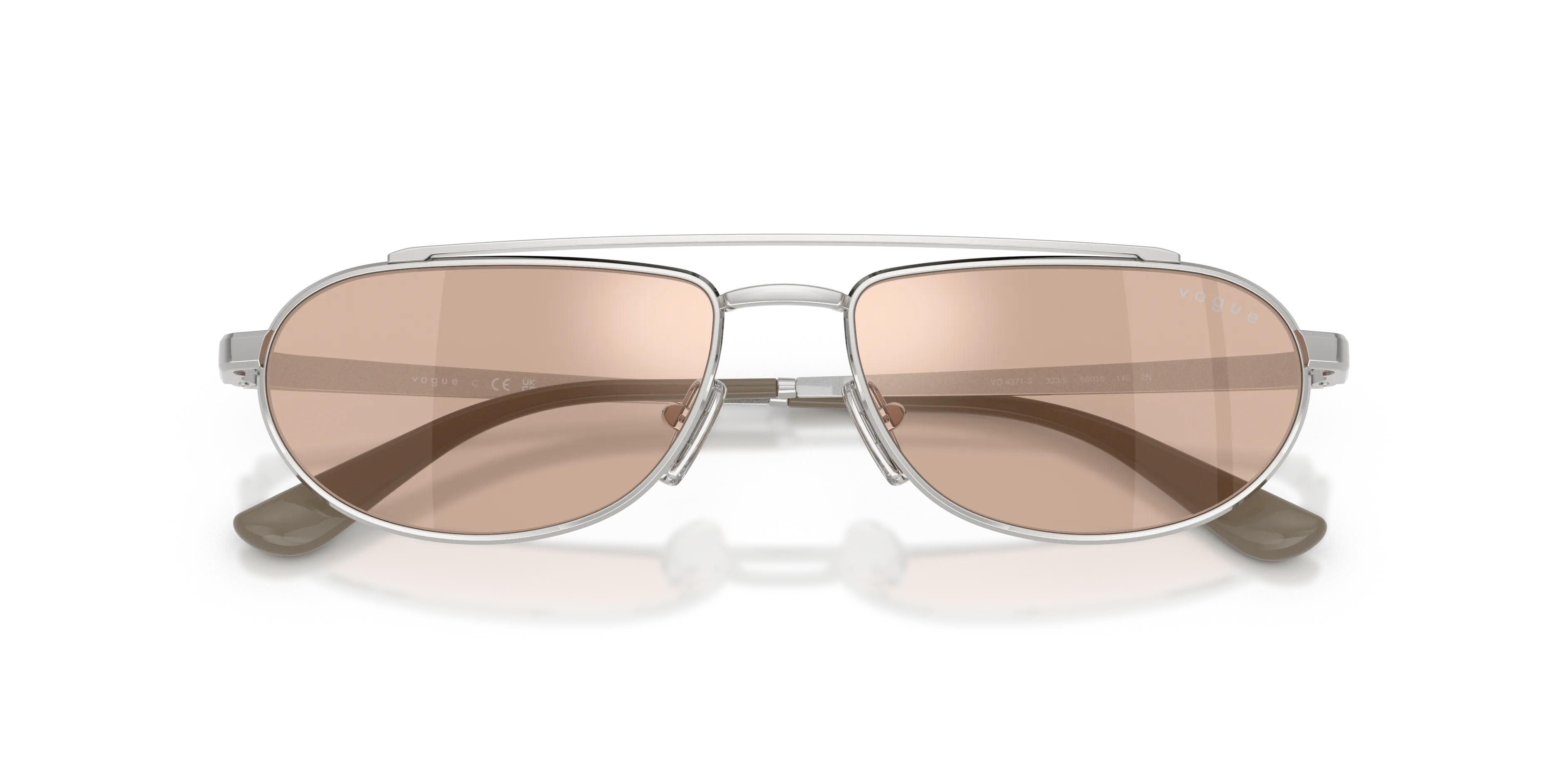 VOGUE EYEWEAR VO4371S 323/5 Occhiali da sole Metallo Argento Rosa Geometrica Normale - immagine 2