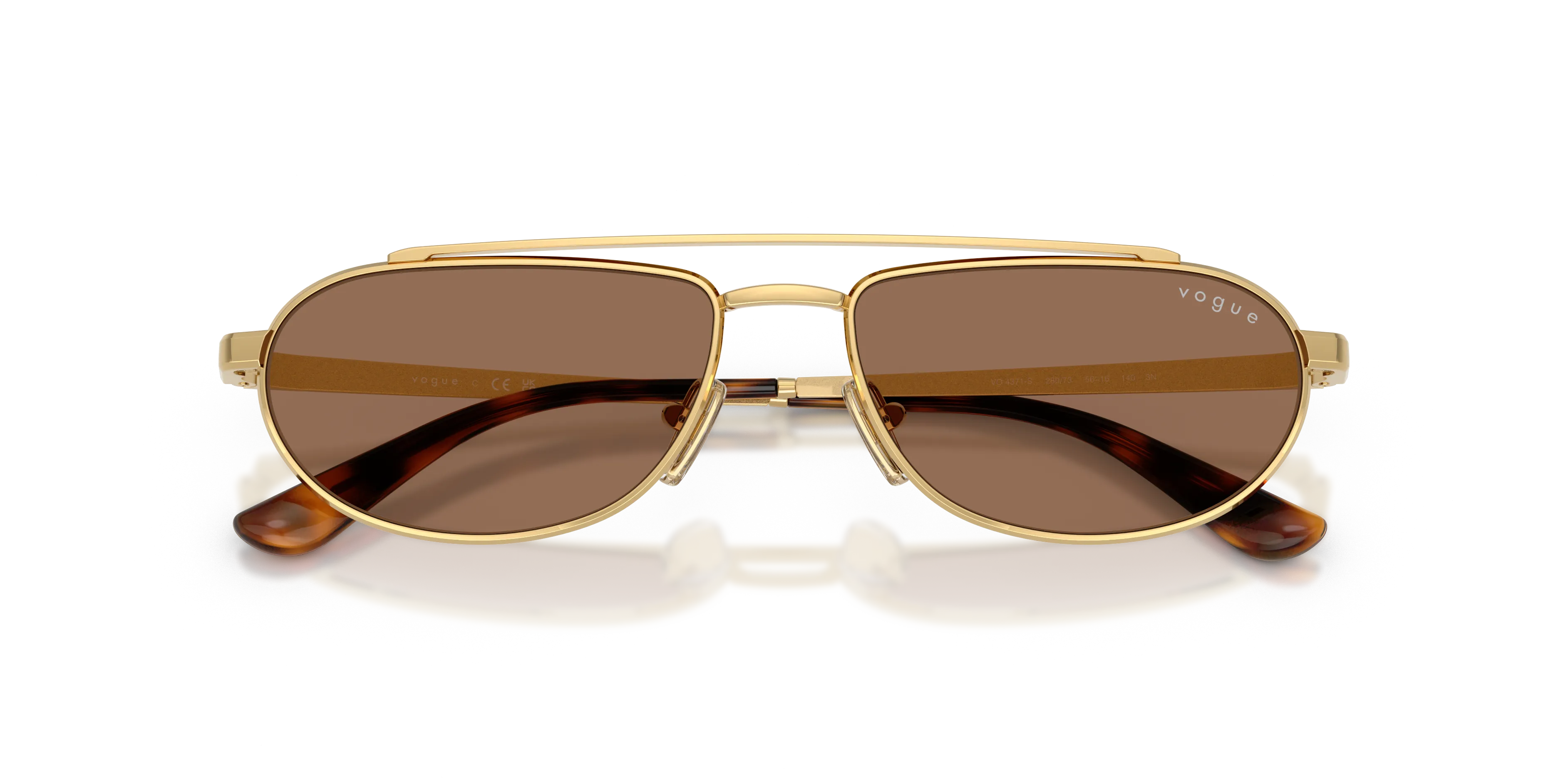 VOGUE EYEWEAR VO4371S 280/73 Occhiali da sole Metallo Oro Marrone Geometrica Normale - immagine 2