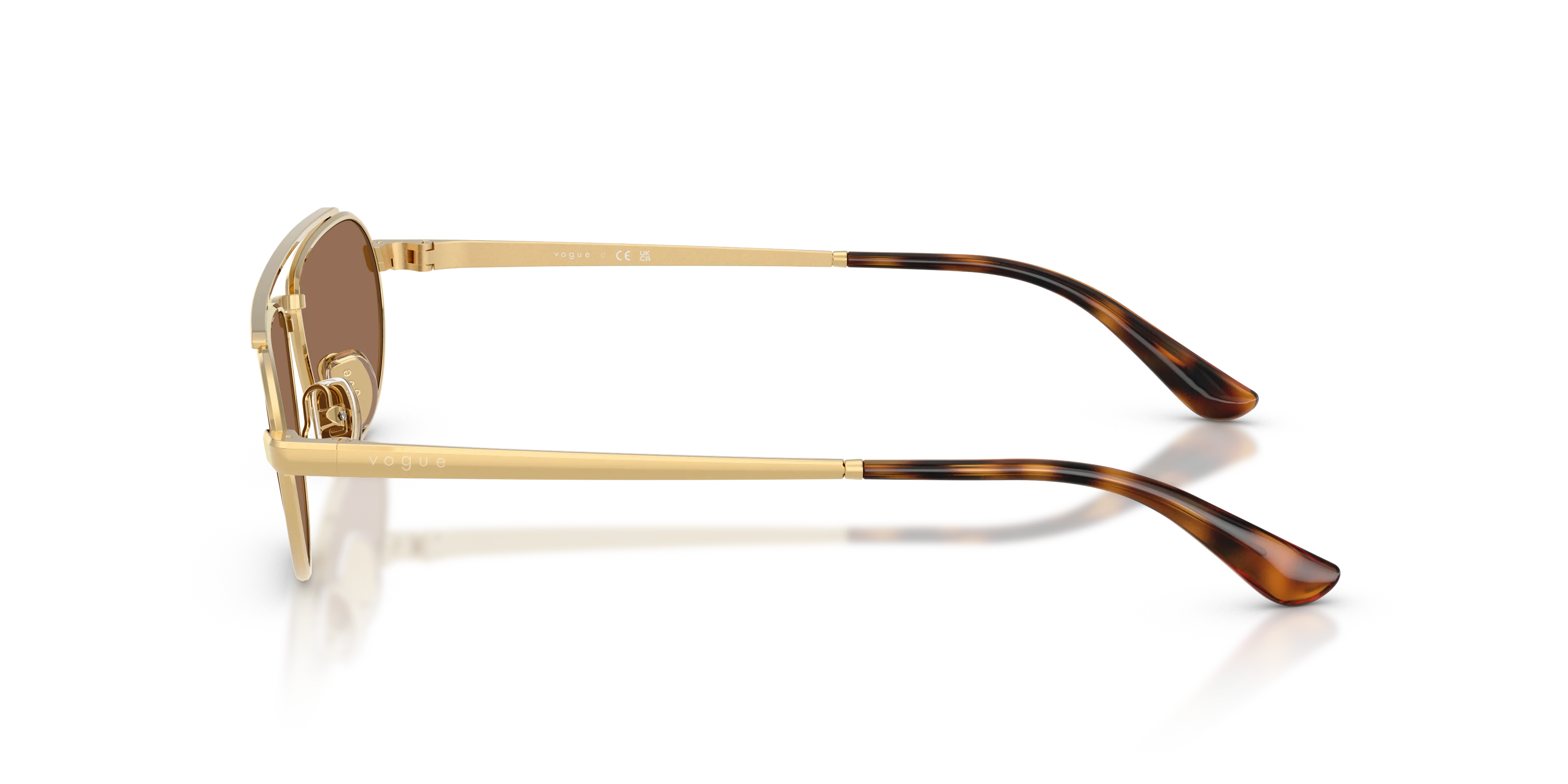 VOGUE EYEWEAR VO4371S 280/73 Occhiali da sole Metallo Oro Marrone Geometrica Normale - immagine 4