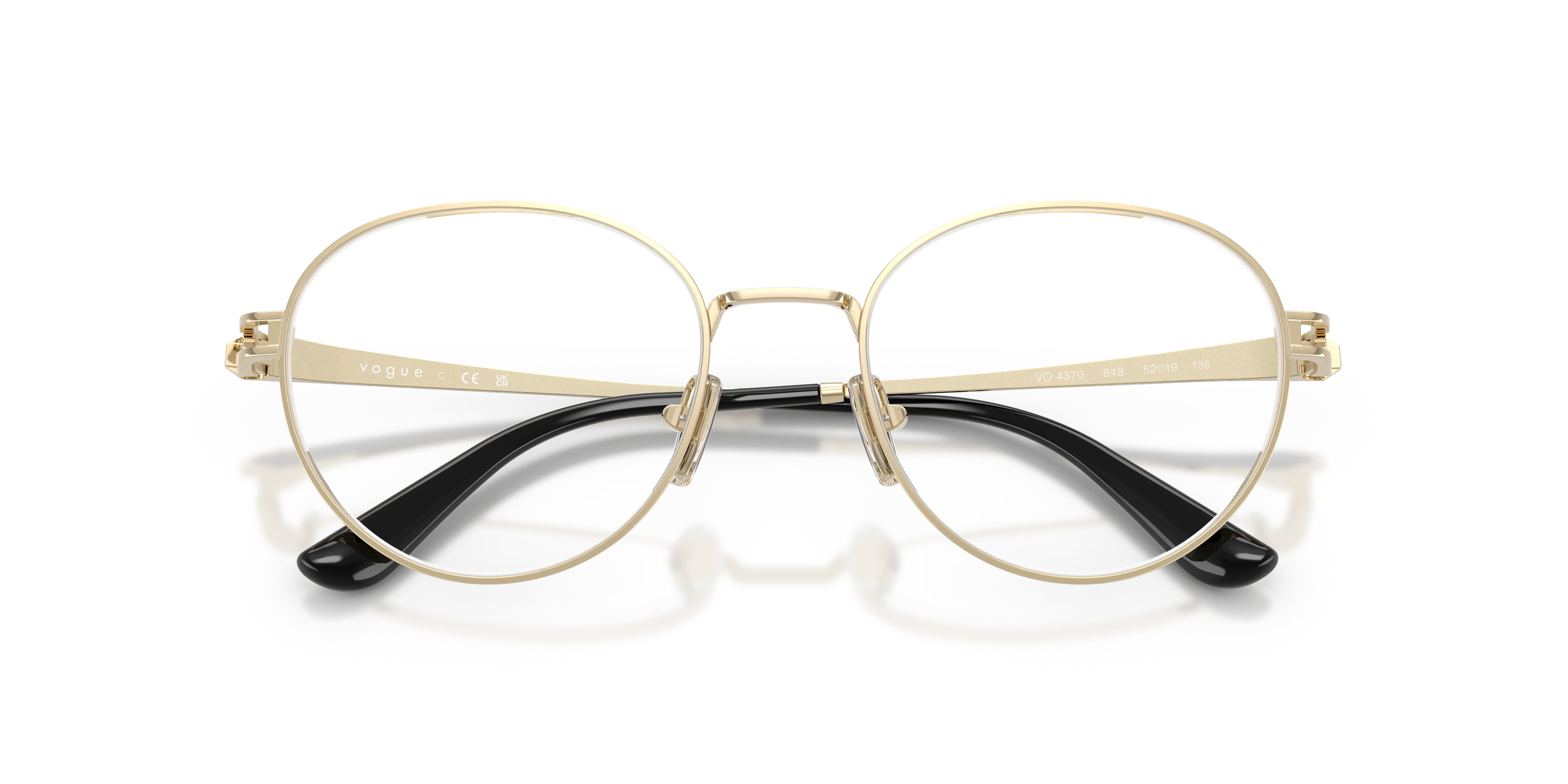 VOGUE EYEWEAR VO4370 848 Montature da vista Metallo Oro Trasparente Pantos Normale - immagine 2