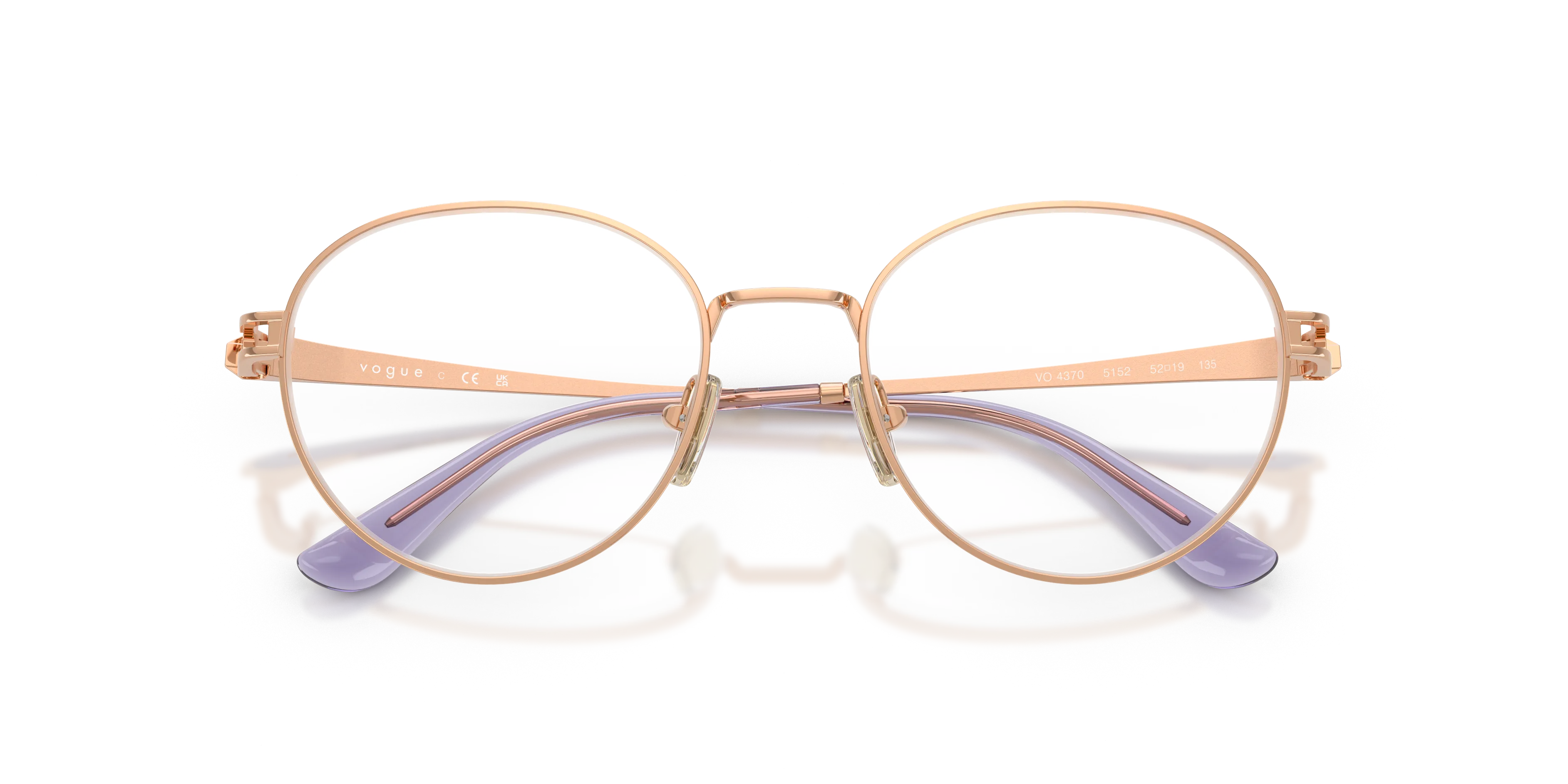 VOGUE EYEWEAR VO4370 5152 Montature da vista Metallo Oro Trasparente Pantos Normale - immagine 2