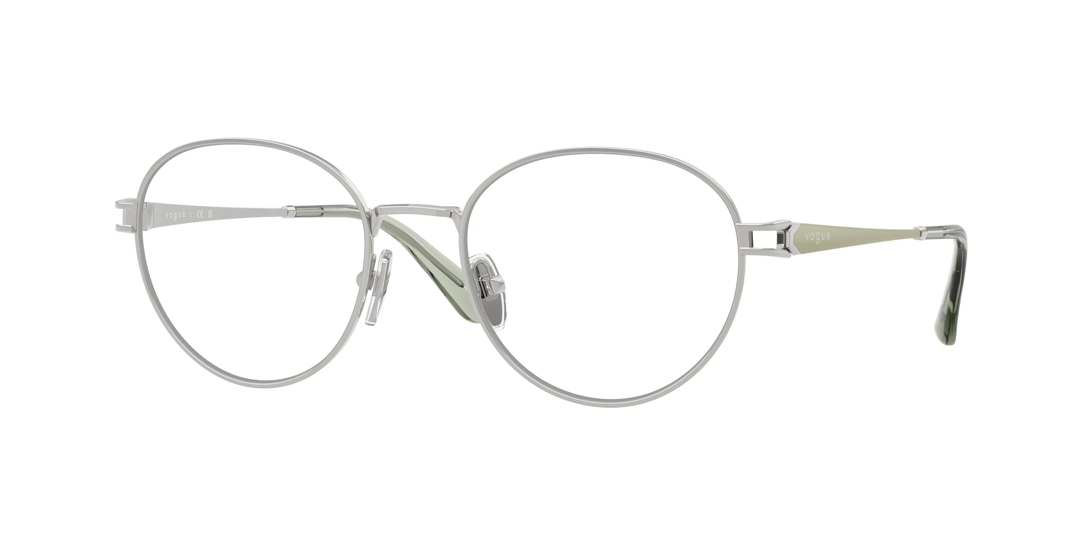 VOGUE EYEWEAR VO4370 323 Montature da vista Metallo Argento Trasparente Pantos Normale - immagine 1