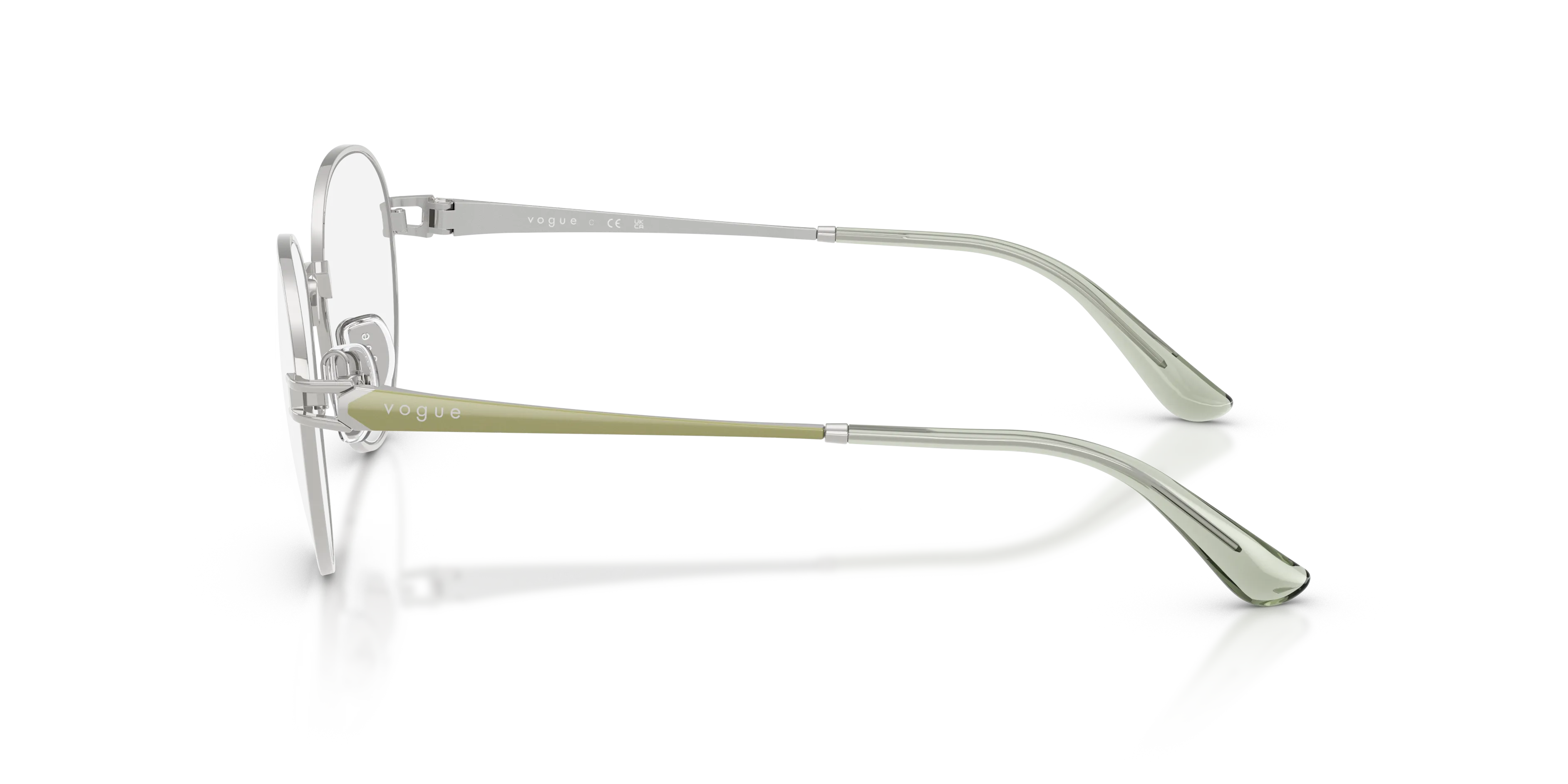 VOGUE EYEWEAR VO4370 323 Montature da vista Metallo Argento Trasparente Pantos Normale - immagine 4