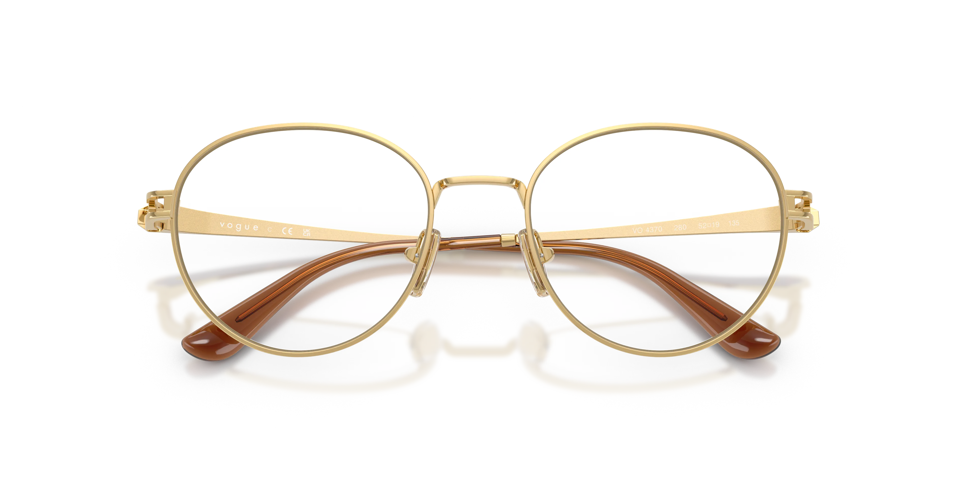 VOGUE EYEWEAR VO4370 280 Montature da vista Metallo Oro Trasparente Pantos Normale - immagine 2
