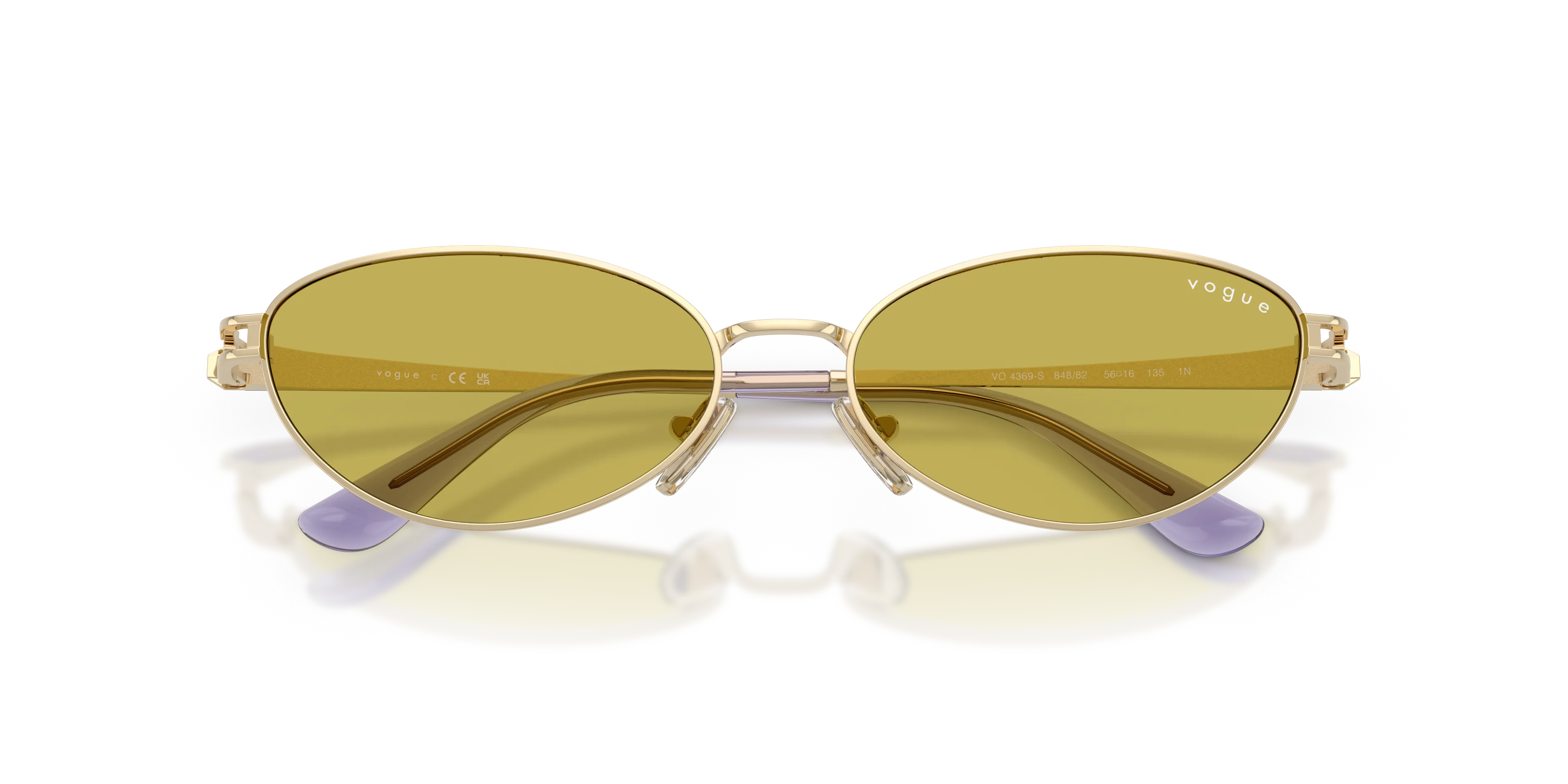 VOGUE EYEWEAR VO4369S 848/82 Occhiali da sole Metallo Oro Verde Rotonda Normale - immagine 2