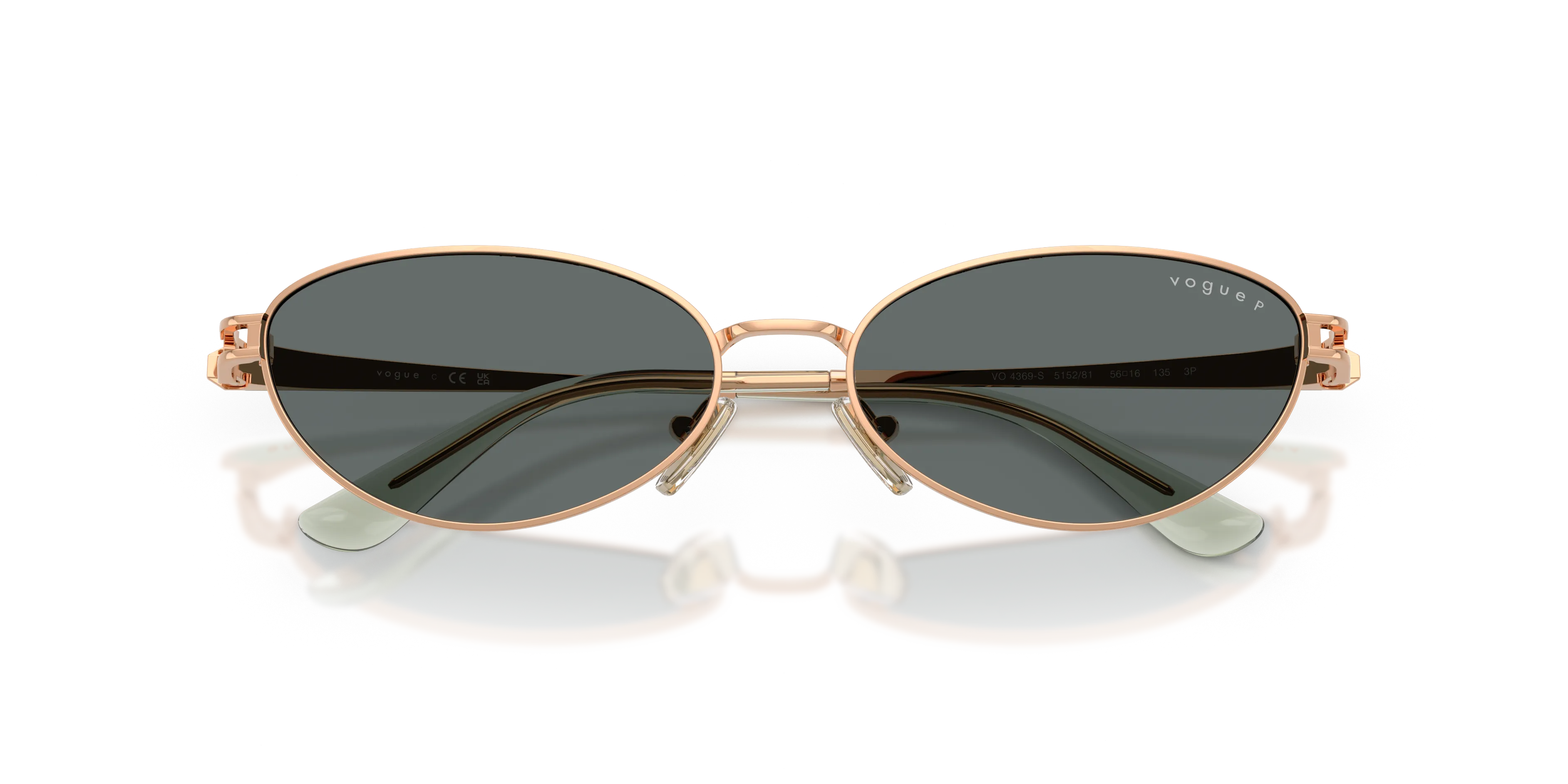 VOGUE EYEWEAR VO4369S 515281 Occhiali da sole Metallo Oro Grigio Rotonda Polarizzata - immagine 2