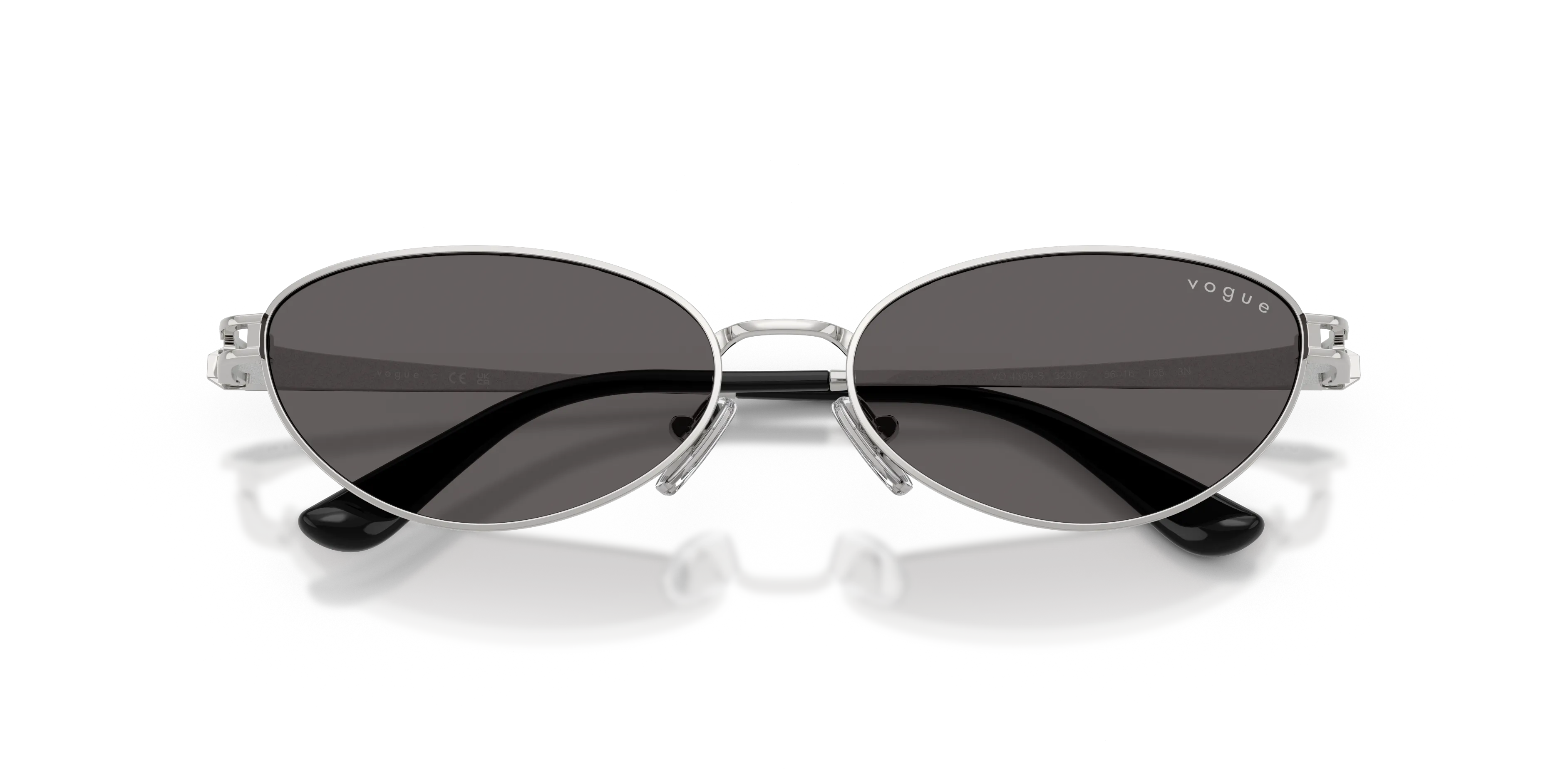 VOGUE EYEWEAR VO4369S 323/87 Occhiali da sole Metallo Argento Grigio Rotonda Normale - immagine 2