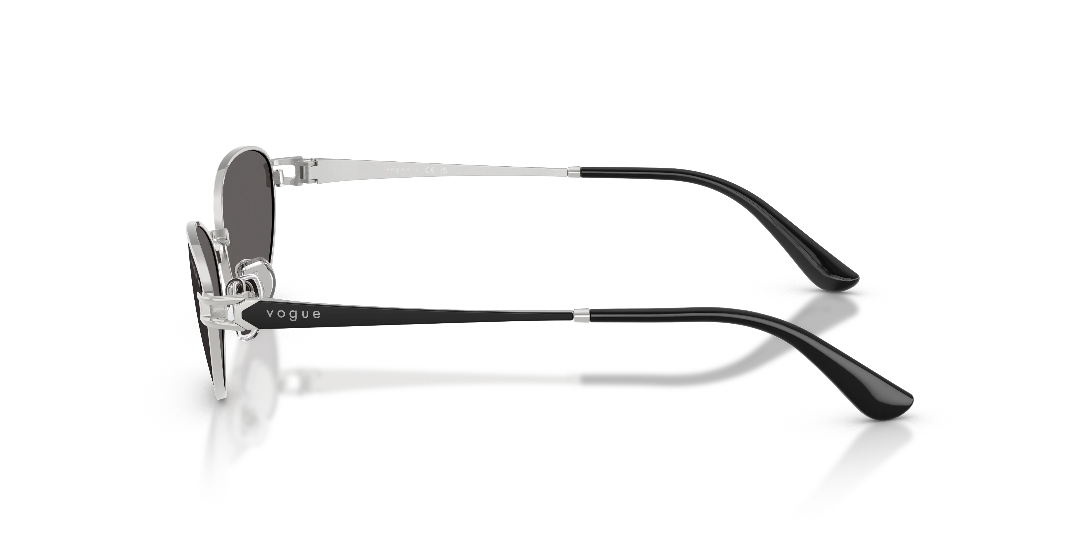 VOGUE EYEWEAR VO4369S 323/87 Occhiali da sole Metallo Argento Grigio Rotonda Normale - immagine 4