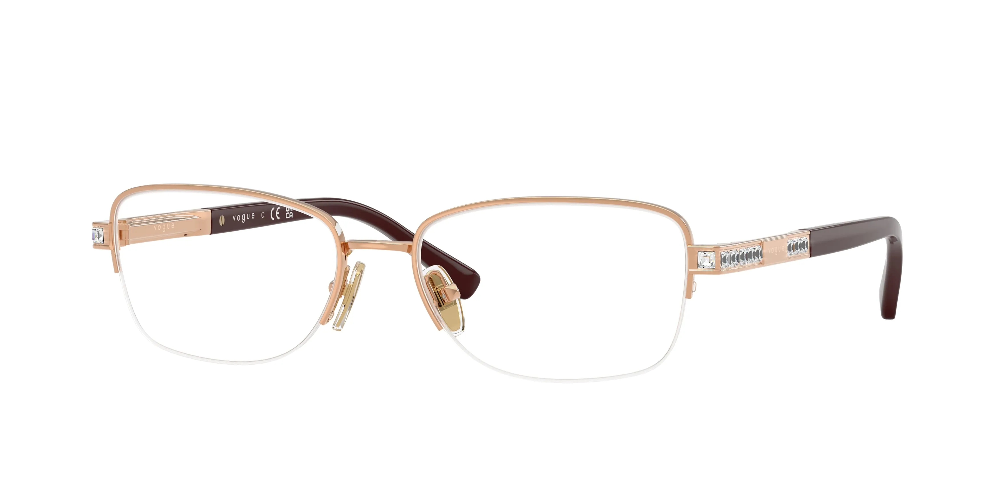 VOGUE EYEWEAR VO4368B 5152 Montature da vista Metallo Oro Trasparente Pillow Normale - immagine 1