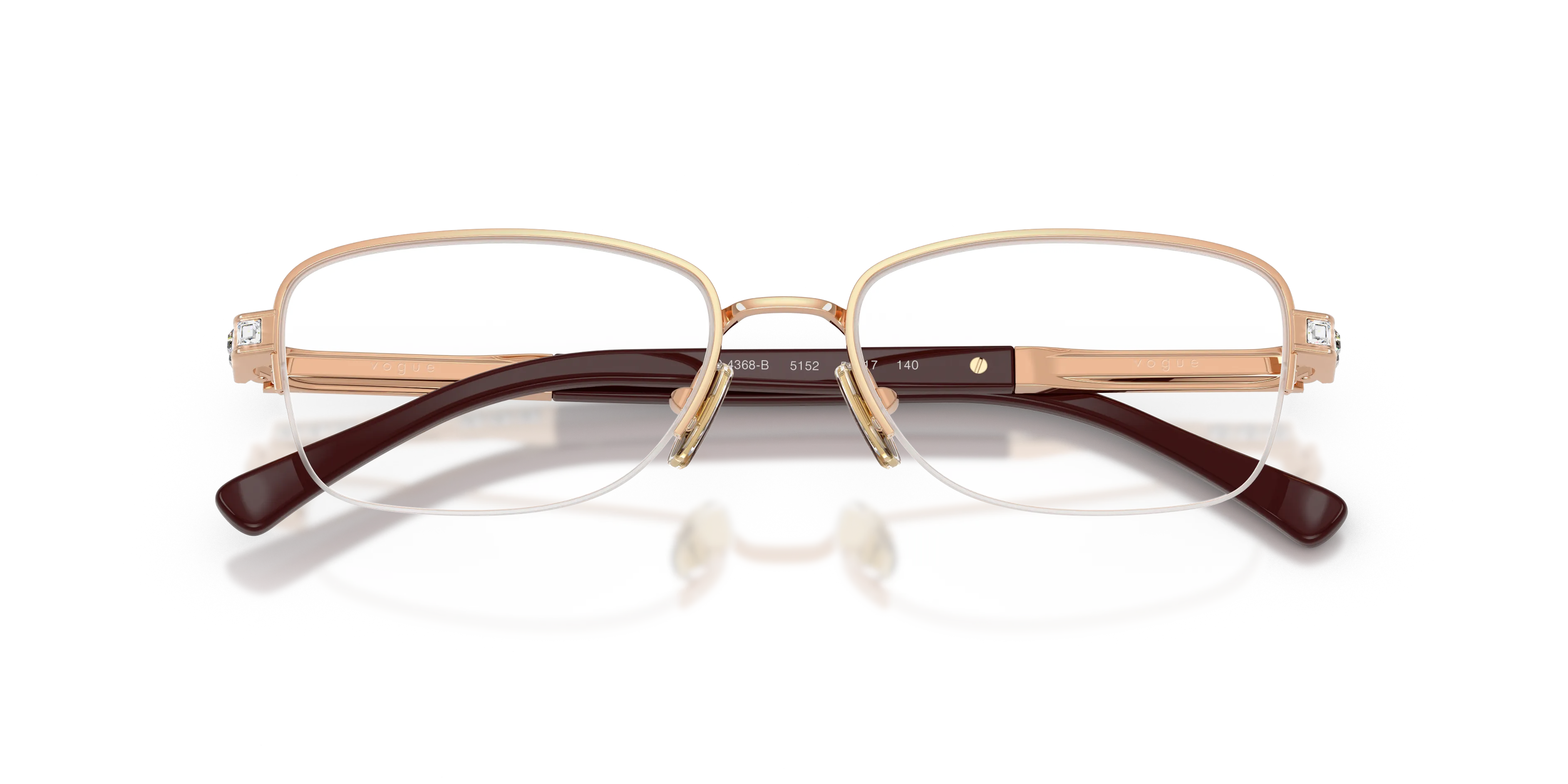 VOGUE EYEWEAR VO4368B 5152 Montature da vista Metallo Oro Trasparente Pillow Normale - immagine 2