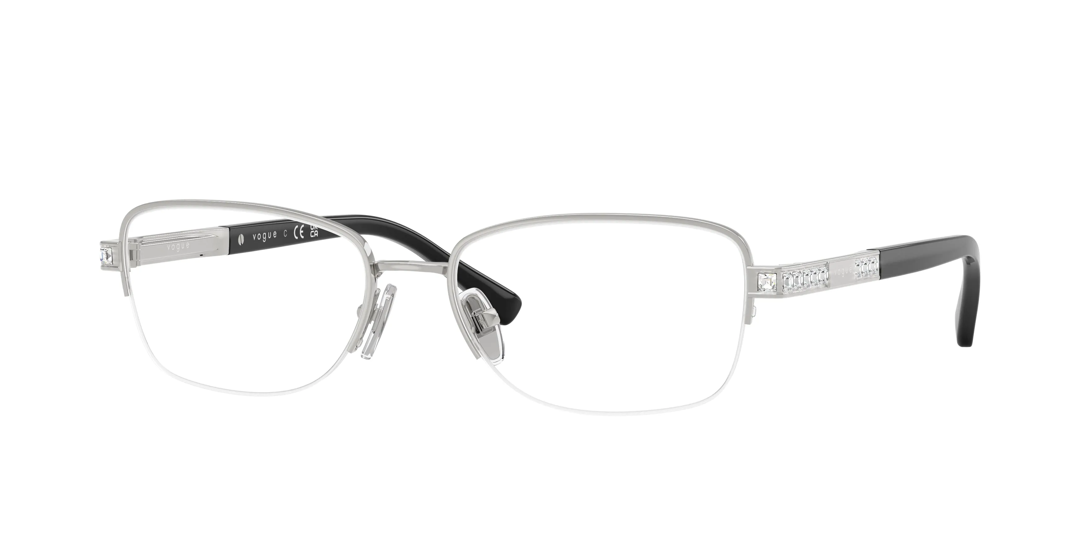 VOGUE EYEWEAR VO4368B 323 Montature da vista Metallo Argento Trasparente Pillow Normale - immagine 1