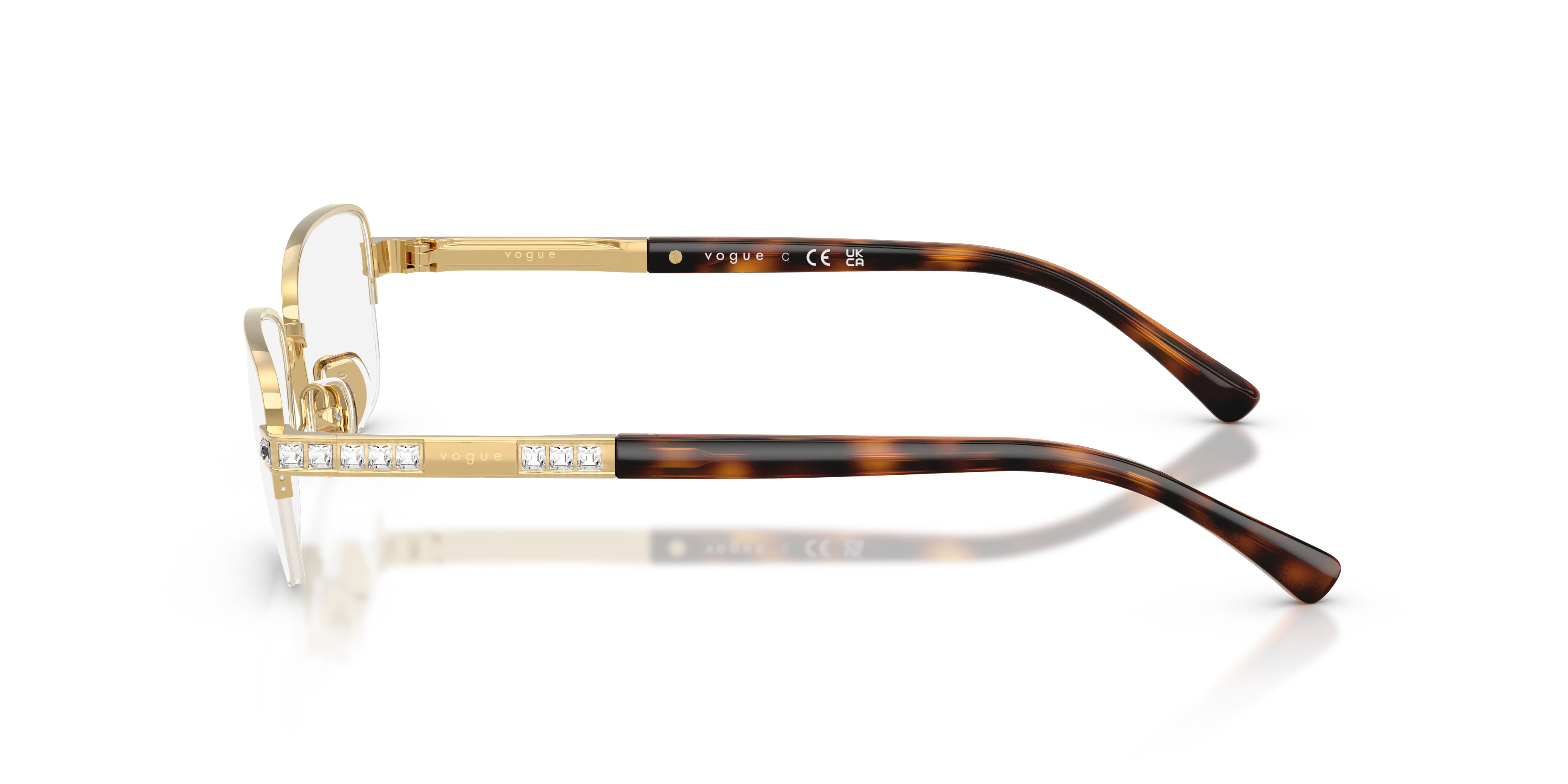 VOGUE EYEWEAR VO4368B 280 Montature da vista Metallo Oro Trasparente Pillow Normale - immagine 4