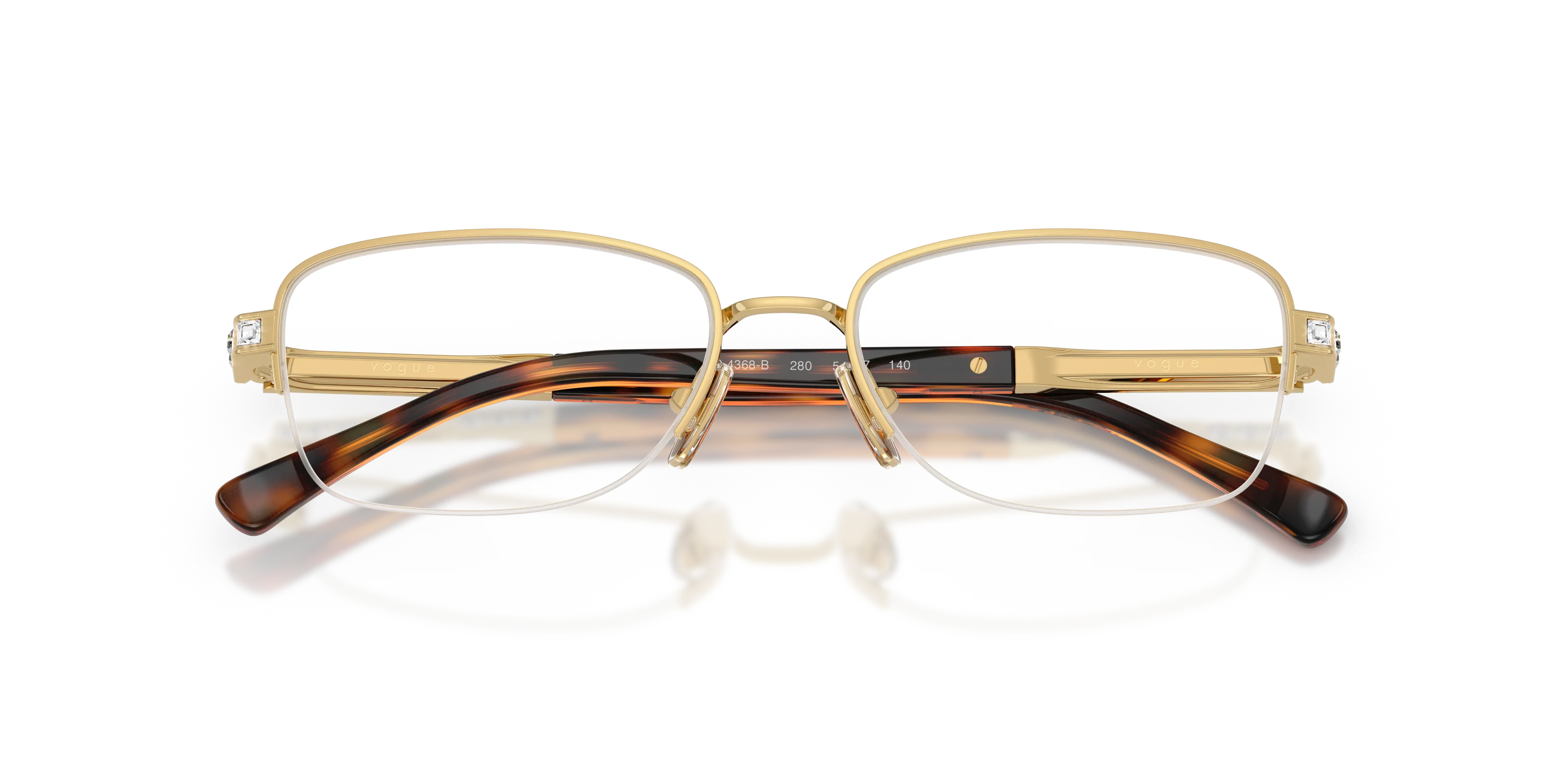 VOGUE EYEWEAR VO4368B 280 Montature da vista Metallo Oro Trasparente Pillow Normale - immagine 2