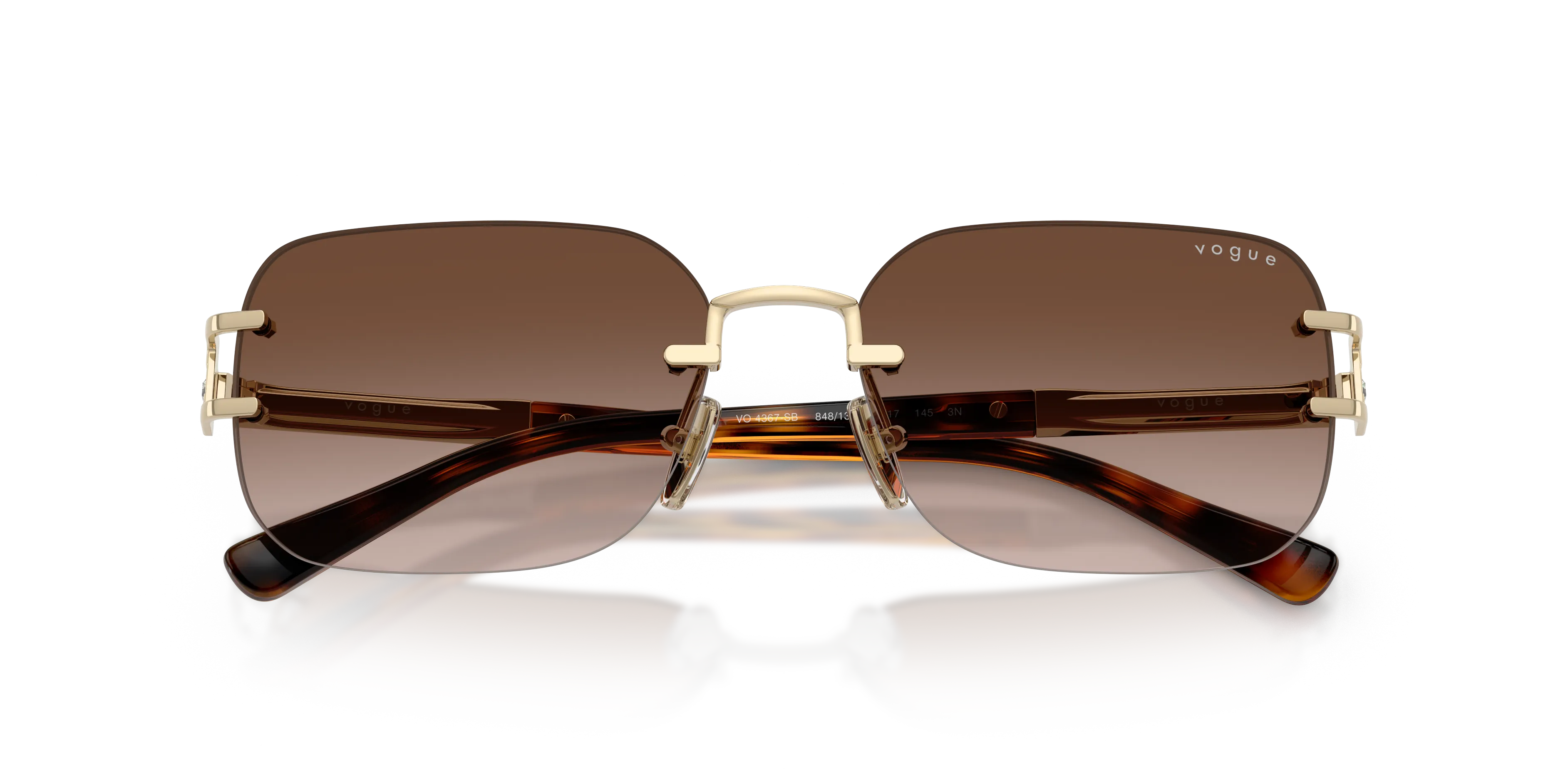 VOGUE EYEWEAR VO4367SB 848/13 Occhiali da sole Metallo Oro Marrone Pillow Normale Sfumato - immagine 2