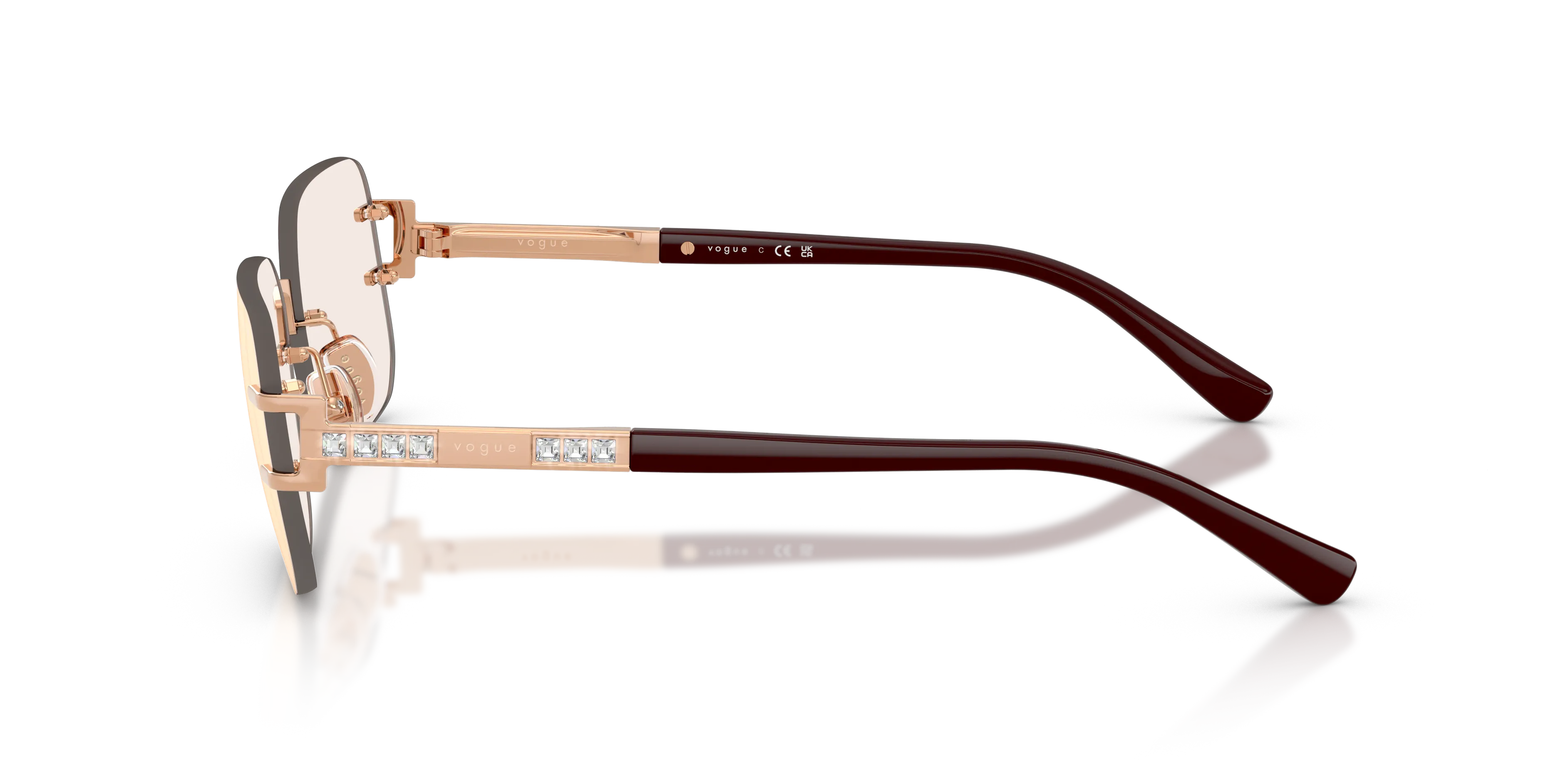 VOGUE EYEWEAR VO4367SB 51526Q Occhiali da sole Metallo Oro Marrone Pillow Normale - immagine 4