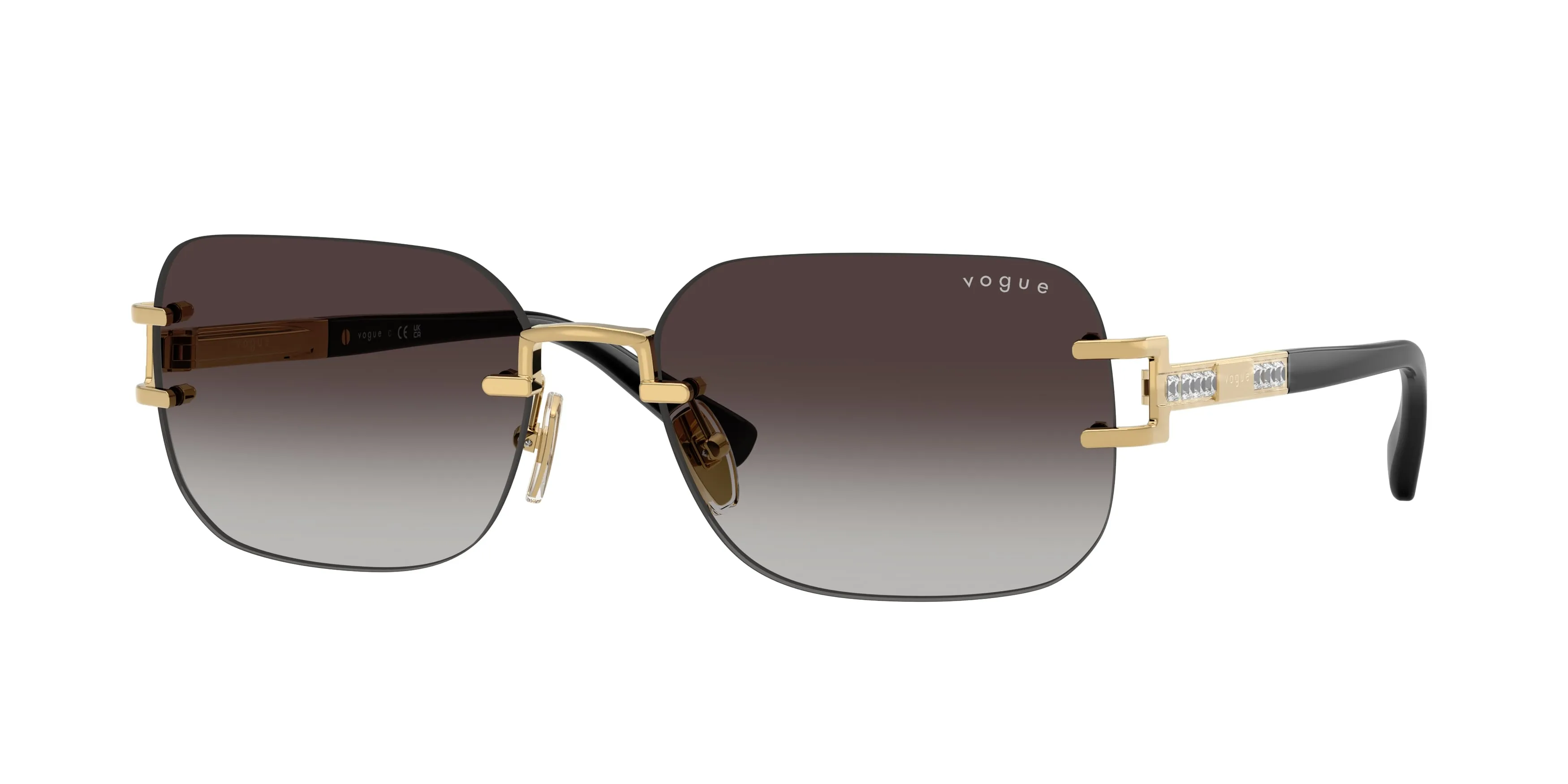 VOGUE EYEWEAR VO4367SB 280/8G Occhiali da sole Metallo Oro Grigio Pillow Normale Sfumato - immagine 1