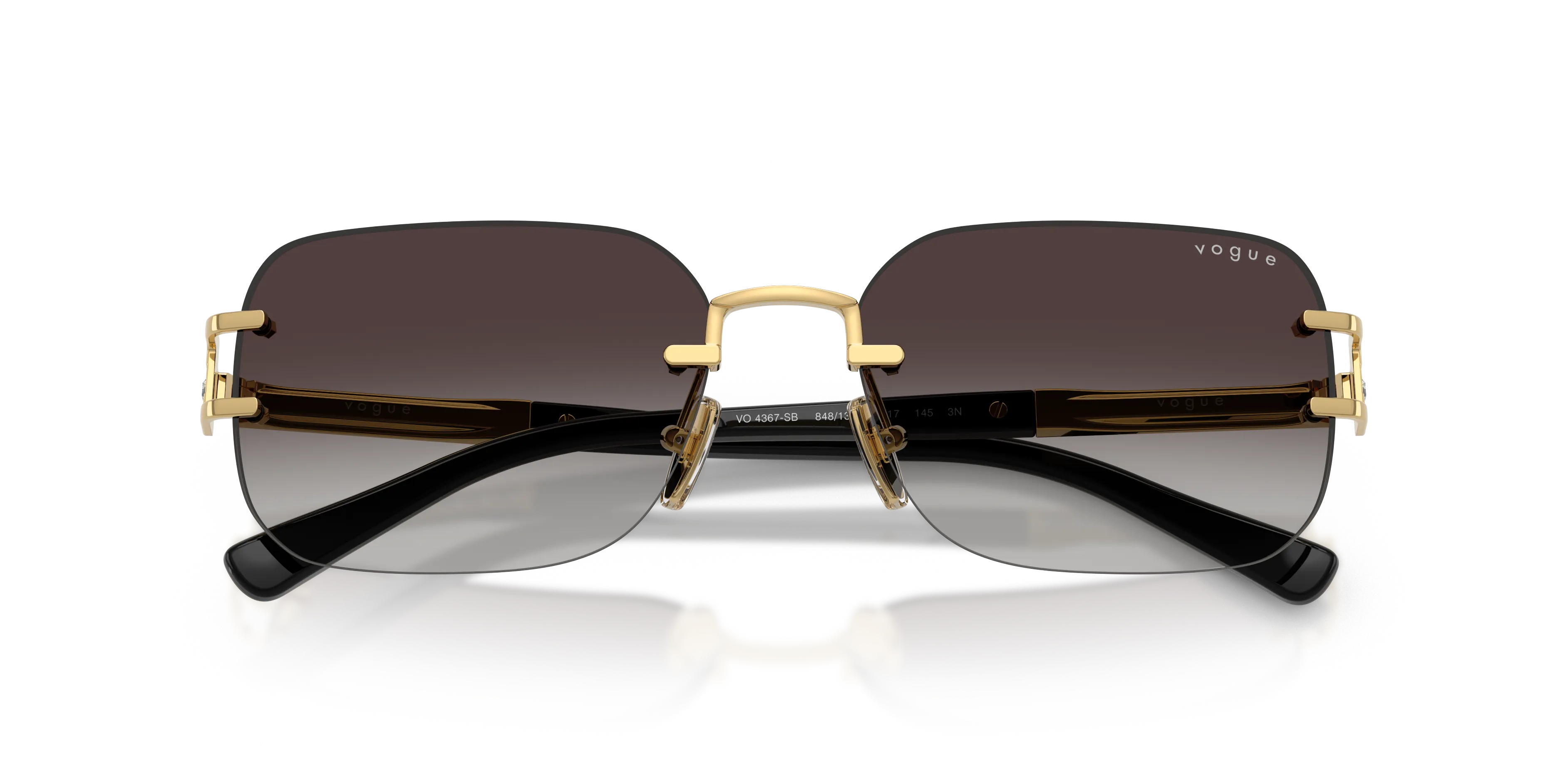 VOGUE EYEWEAR VO4367SB 280/8G Occhiali da sole Metallo Oro Grigio Pillow Normale Sfumato - immagine 2