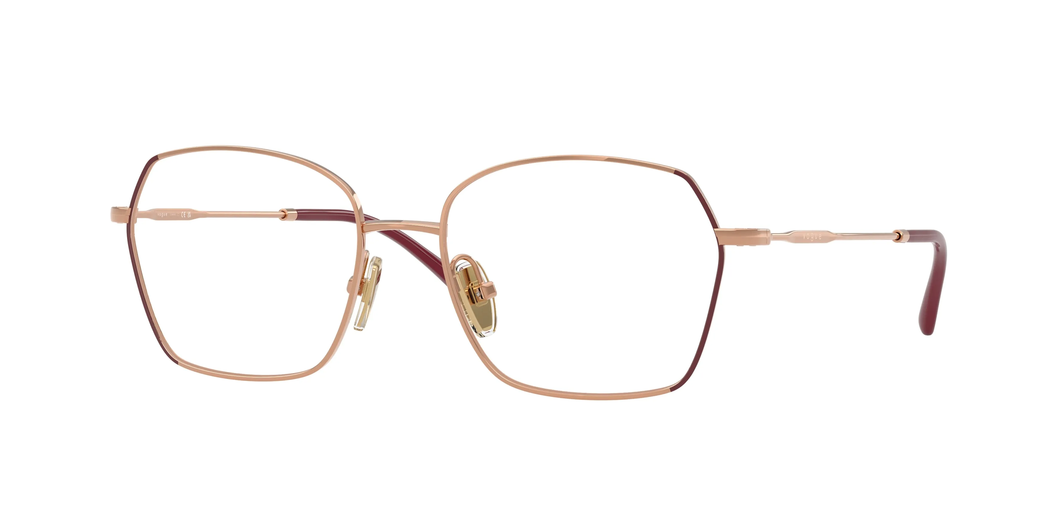 VOGUE EYEWEAR VO4366T 5194 Montature da vista Titanio Rosso Trasparente Geometrica Normale - immagine 1